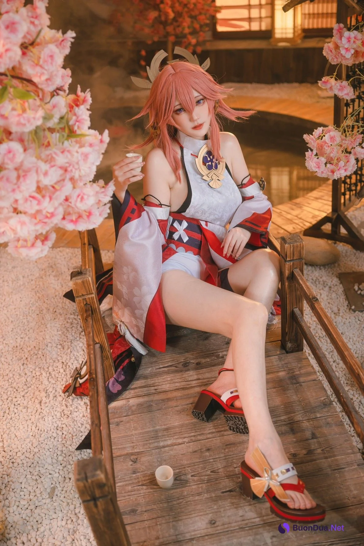 蛋黄mayo Cosplay 八重神子 - Photo 5