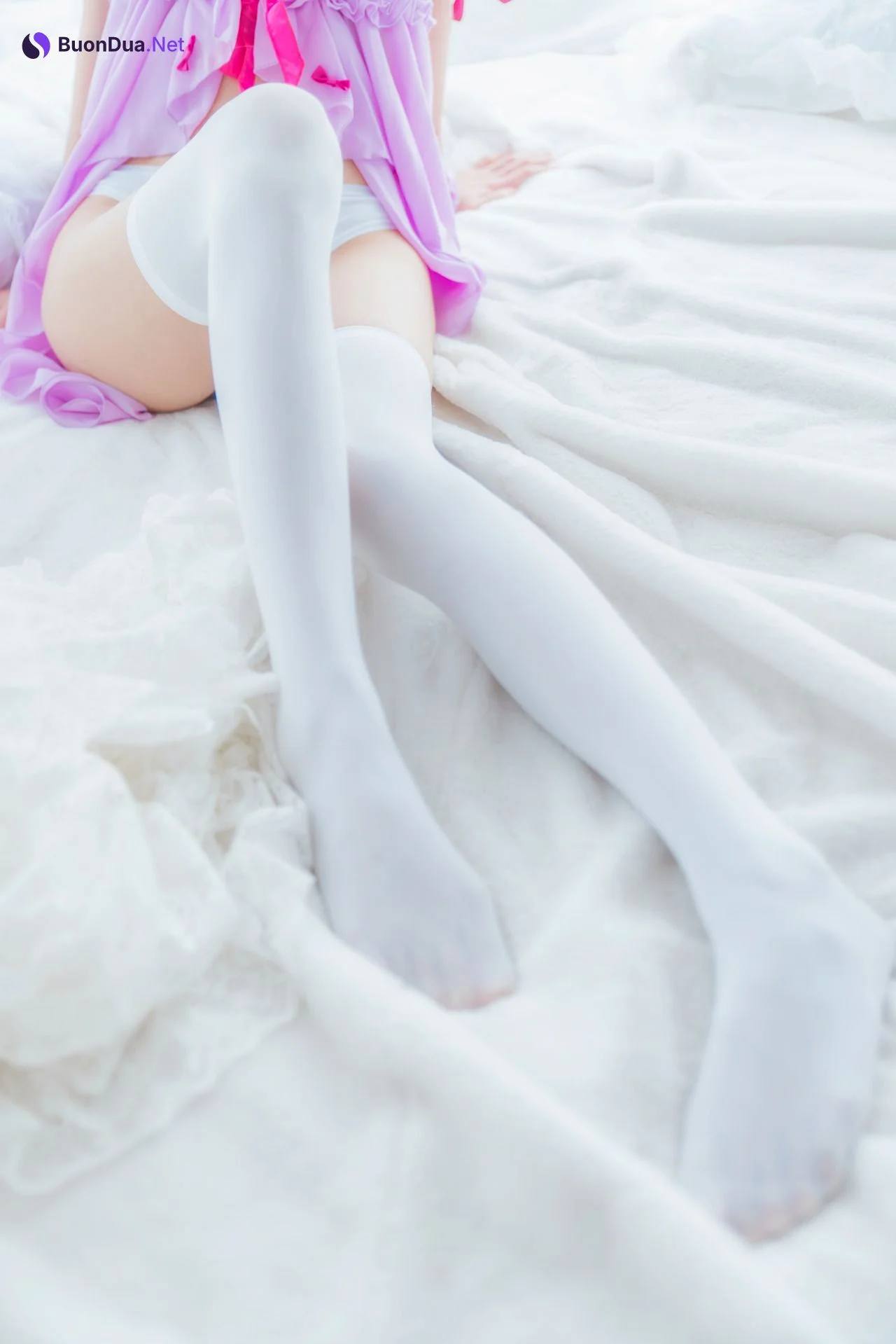 [桜桃喵] 加藤惠 Megumi Kato 紫色小睡裙 - Photo 12