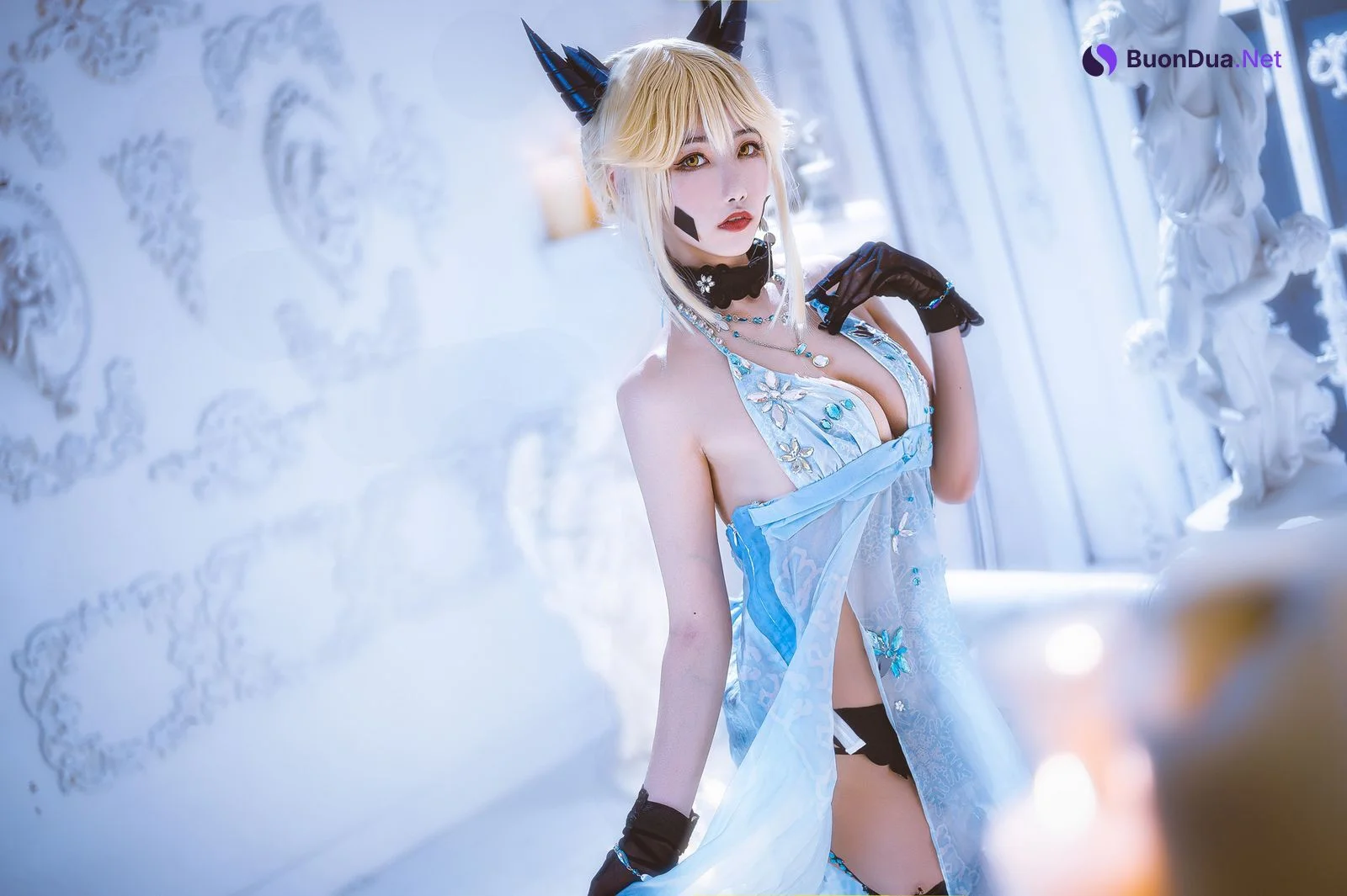 [Momoko葵葵] Artoria Pendragon Alter 黑枪呆礼服 - Photo 13