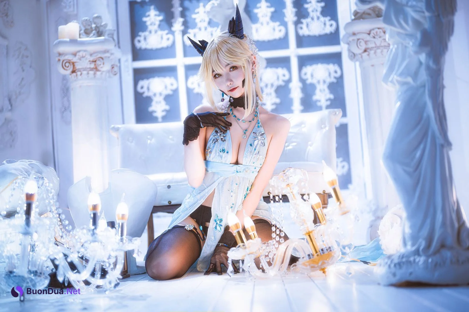 [Momoko葵葵] Artoria Pendragon Alter 黑枪呆礼服 - Photo 18