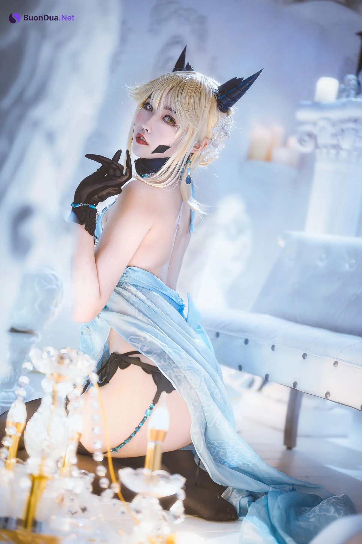 [Momoko葵葵] Artoria Pendragon Alter 黑枪呆礼服 - Photo 19