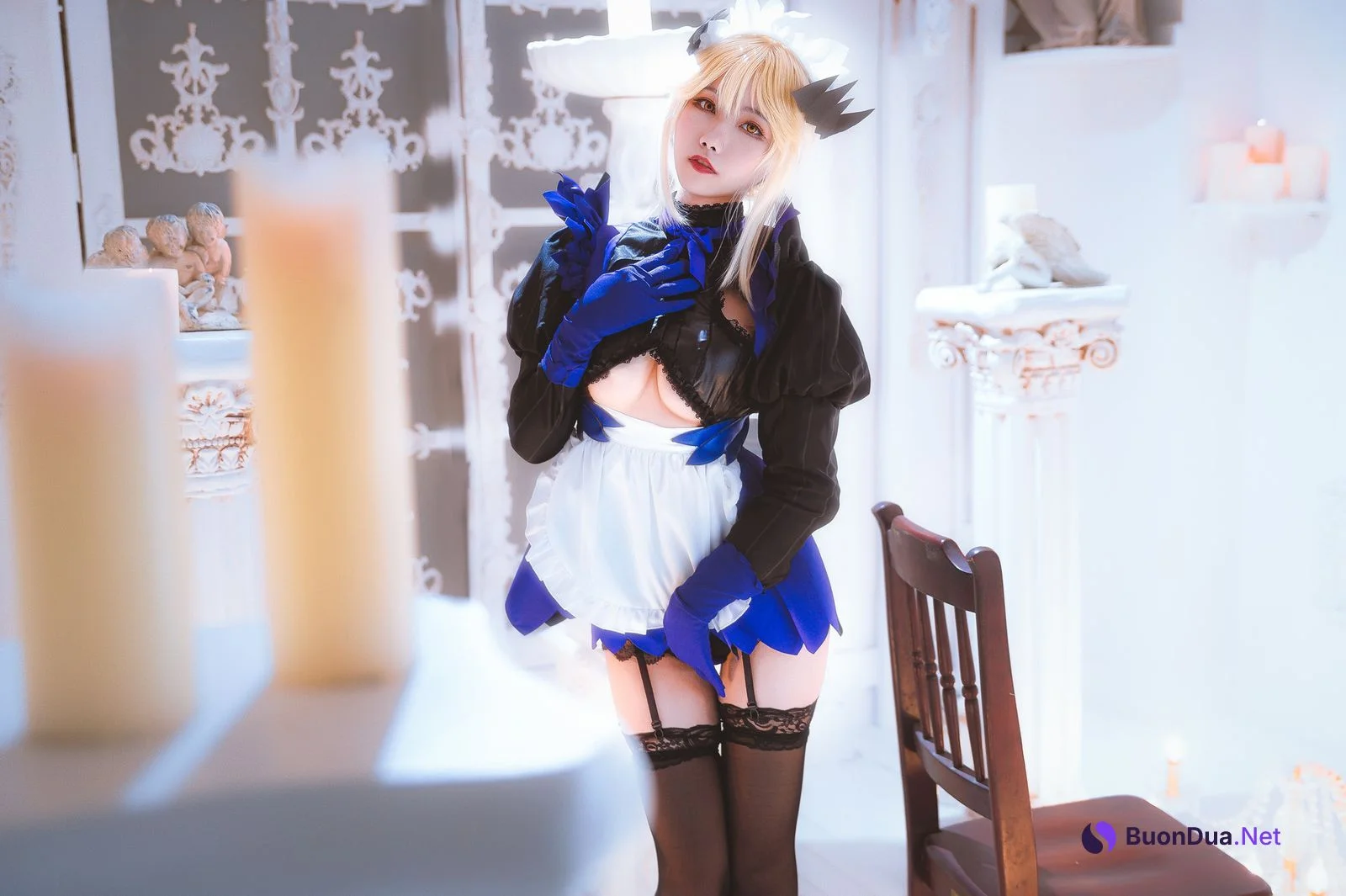 [Momoko葵葵] Artoria Pendragon Alter 黑枪呆女仆 - Photo 10