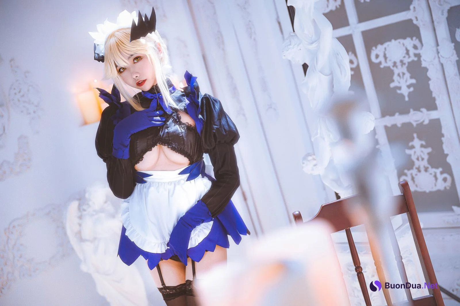[Momoko葵葵] Artoria Pendragon Alter 黑枪呆女仆 - Photo 12