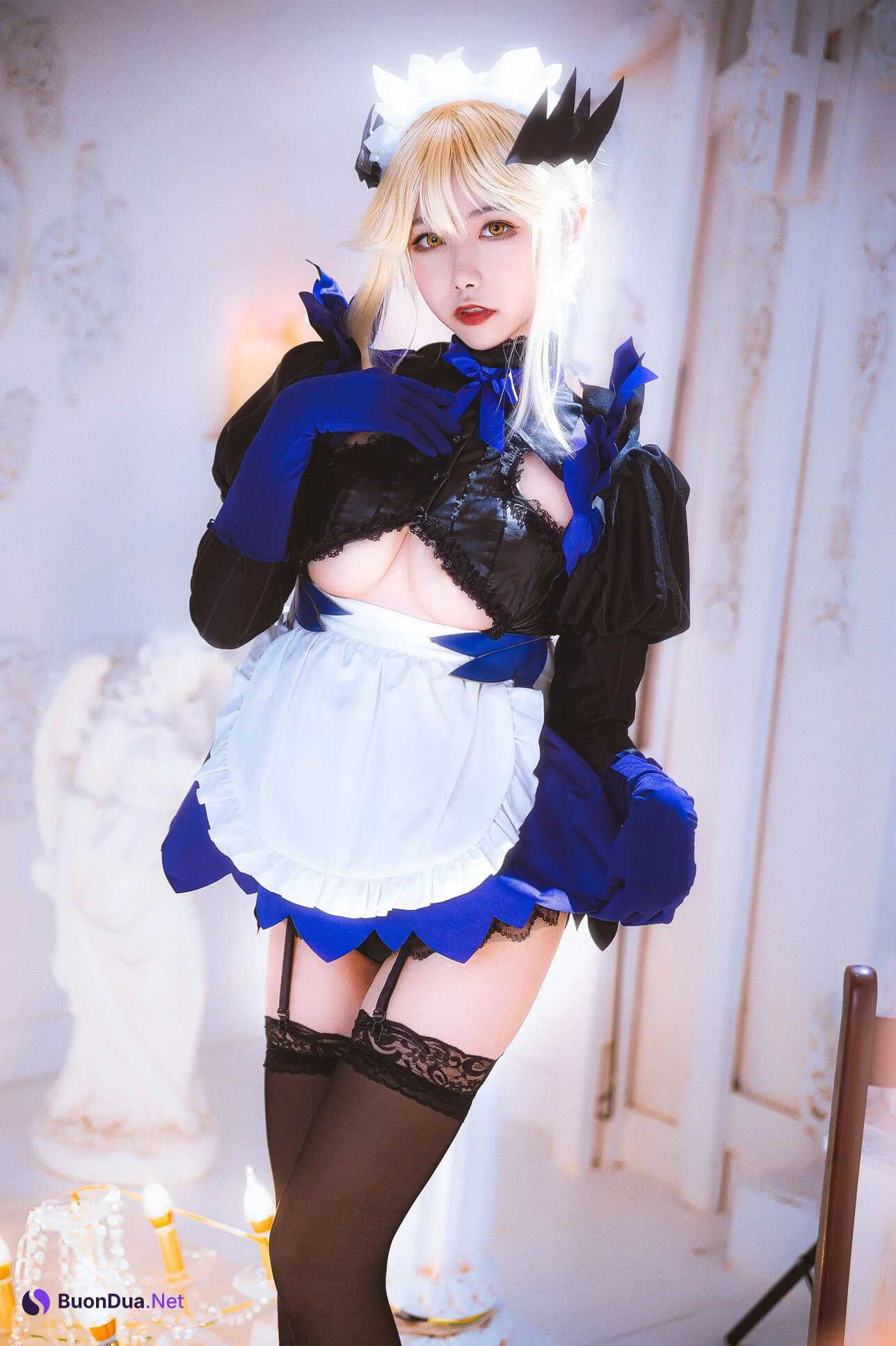 [Momoko葵葵] Artoria Pendragon Alter 黑枪呆女仆 - Photo 13
