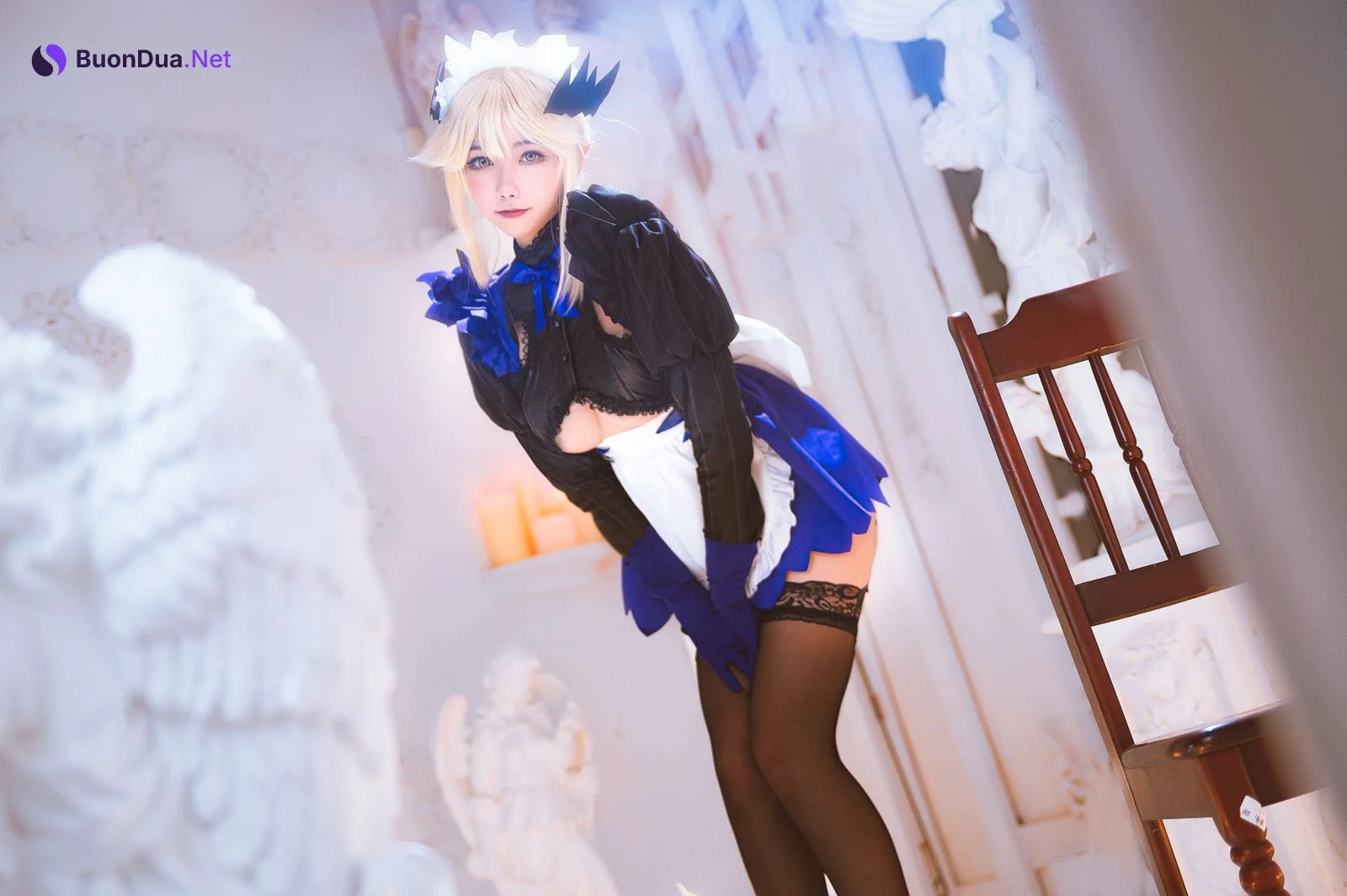 [Momoko葵葵] Artoria Pendragon Alter 黑枪呆女仆 - Photo 14
