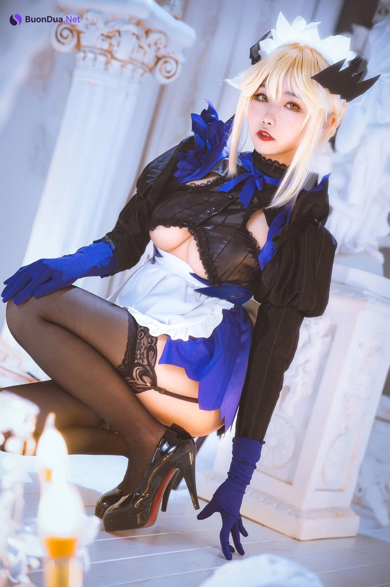 [Momoko葵葵] Artoria Pendragon Alter 黑枪呆女仆 - Photo 15