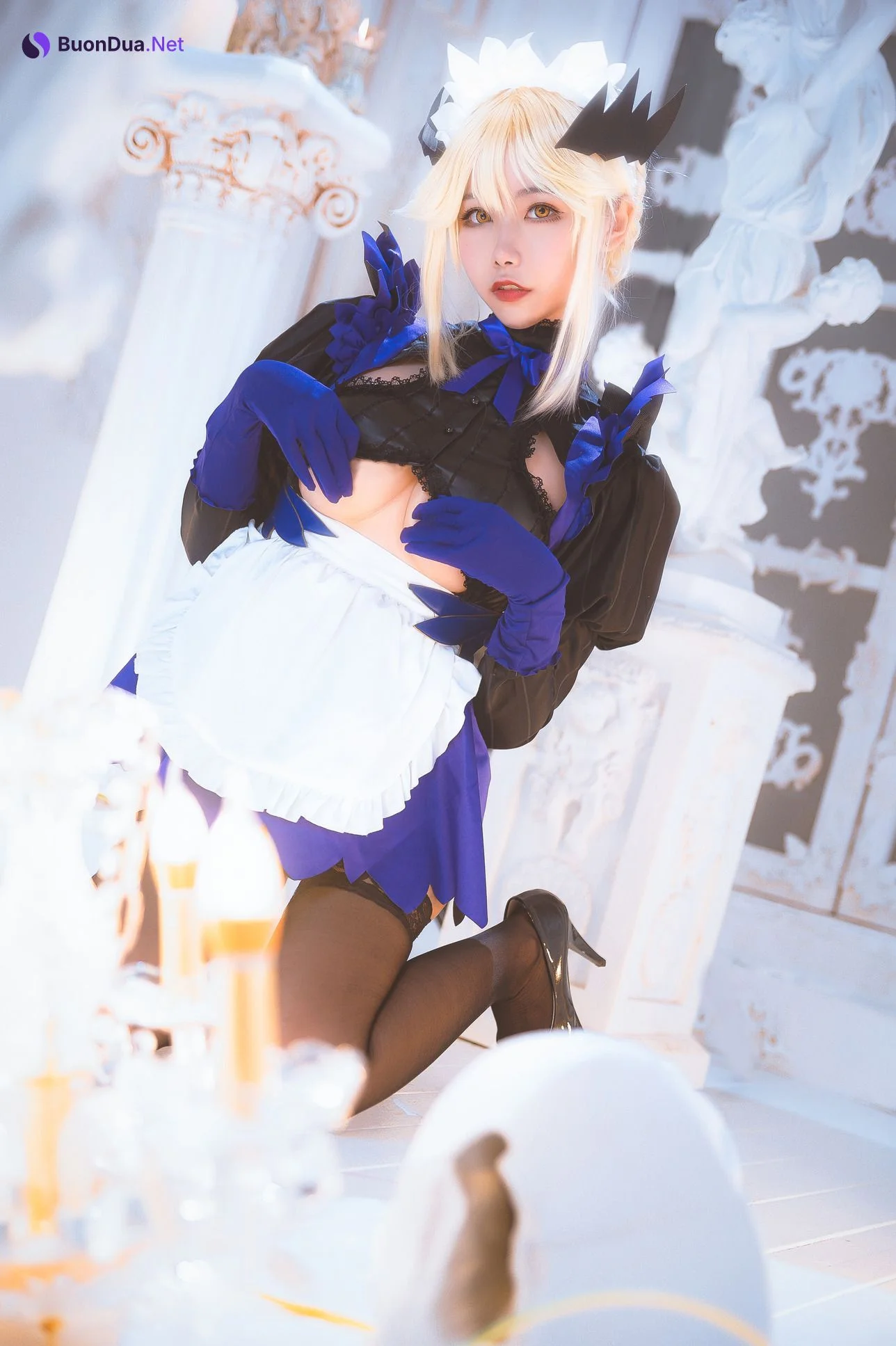 [Momoko葵葵] Artoria Pendragon Alter 黑枪呆女仆 - Photo 16