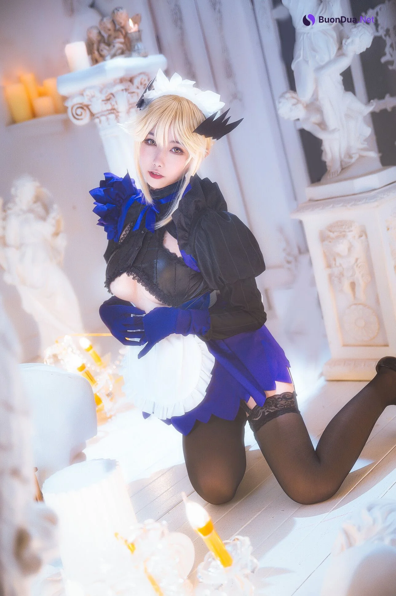 [Momoko葵葵] Artoria Pendragon Alter 黑枪呆女仆 - Photo 18