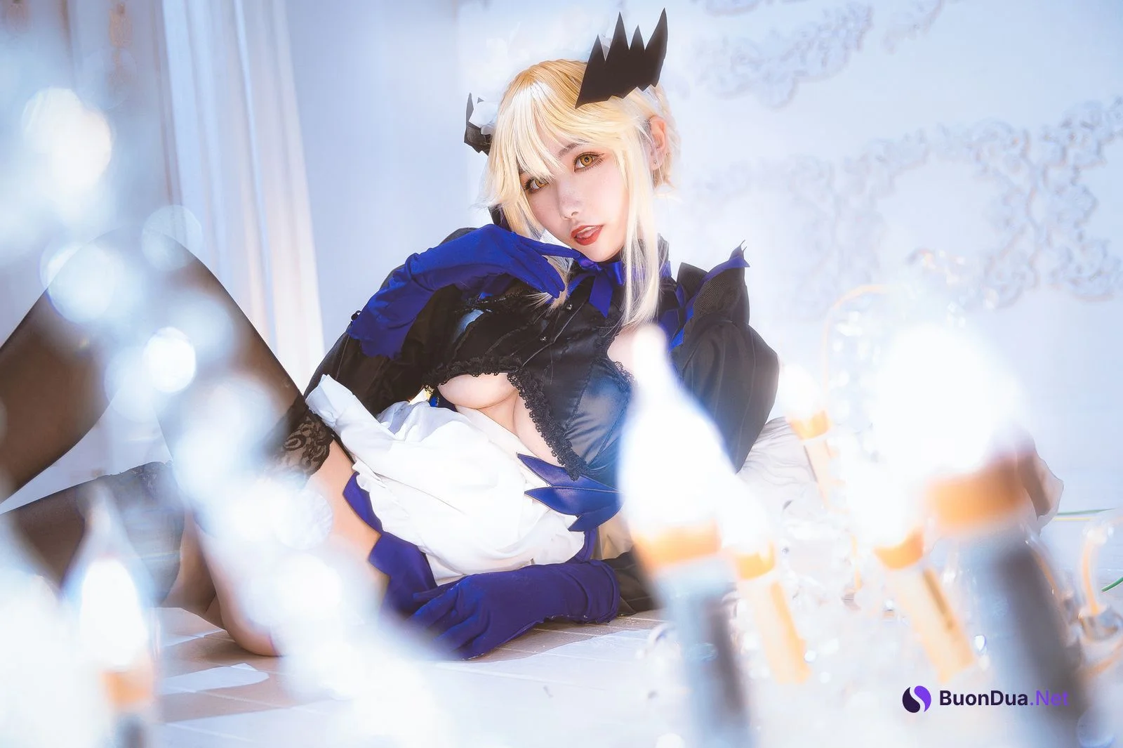 [Momoko葵葵] Artoria Pendragon Alter 黑枪呆女仆 - Photo 19