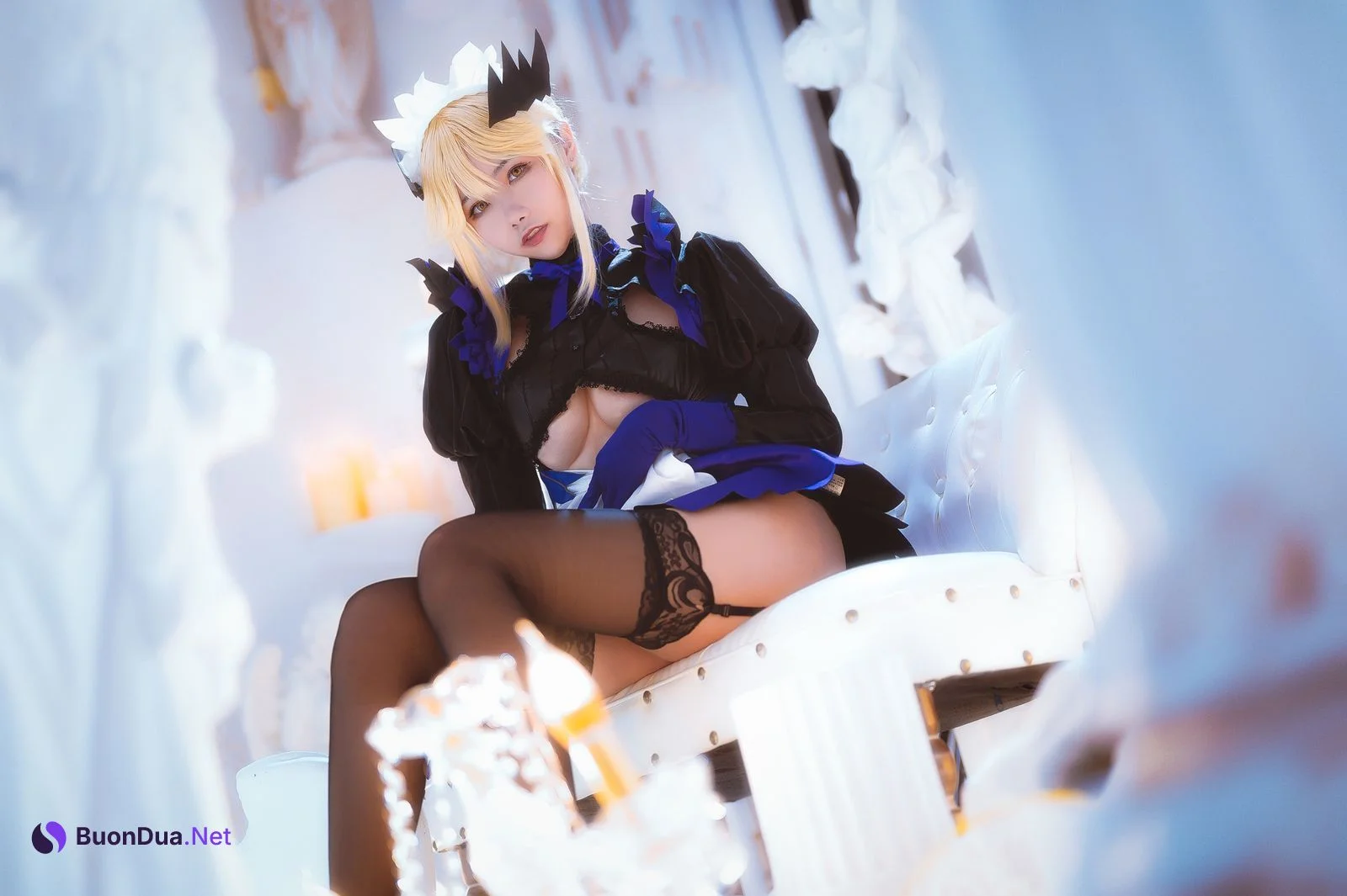 [Momoko葵葵] Artoria Pendragon Alter 黑枪呆女仆 - Photo 2