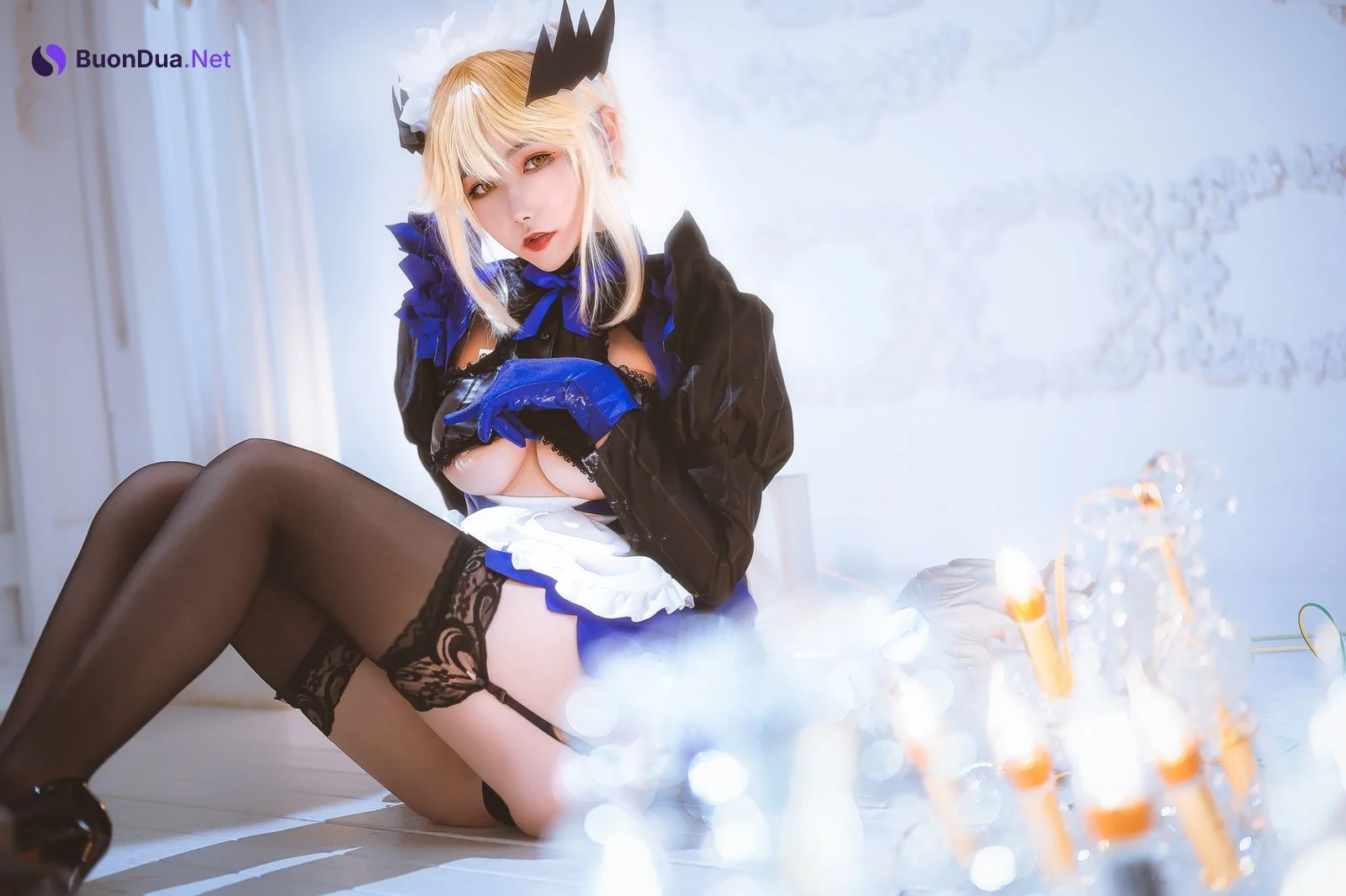[Momoko葵葵] Artoria Pendragon Alter 黑枪呆女仆 - Photo 20