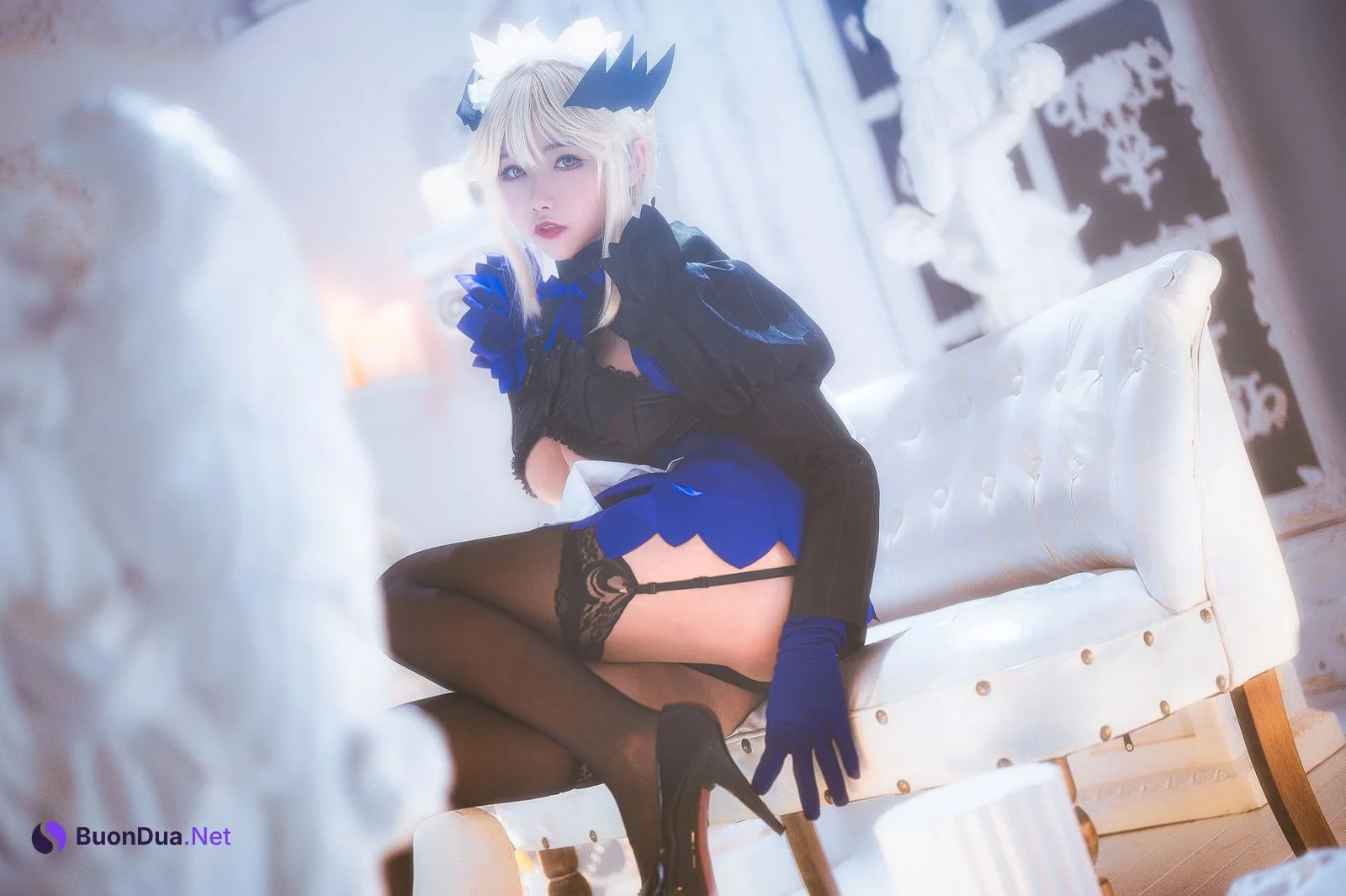 [Momoko葵葵] Artoria Pendragon Alter 黑枪呆女仆 - Photo 5