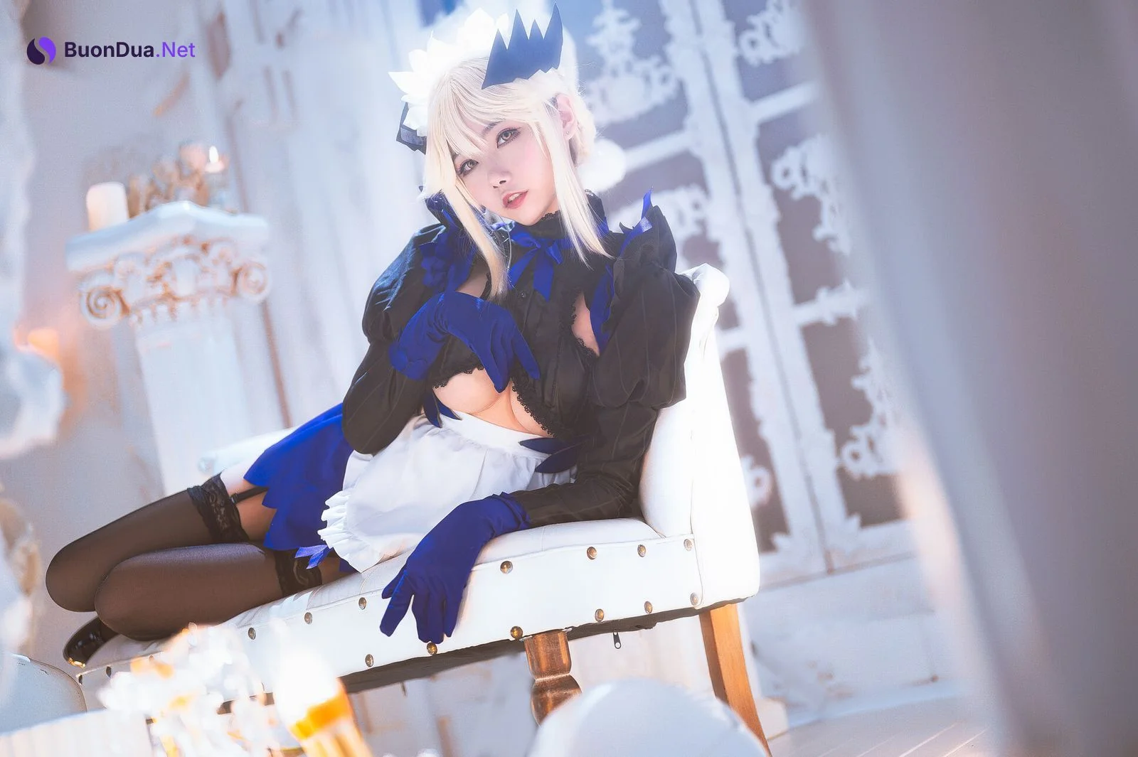 [Momoko葵葵] Artoria Pendragon Alter 黑枪呆女仆 - Photo 8