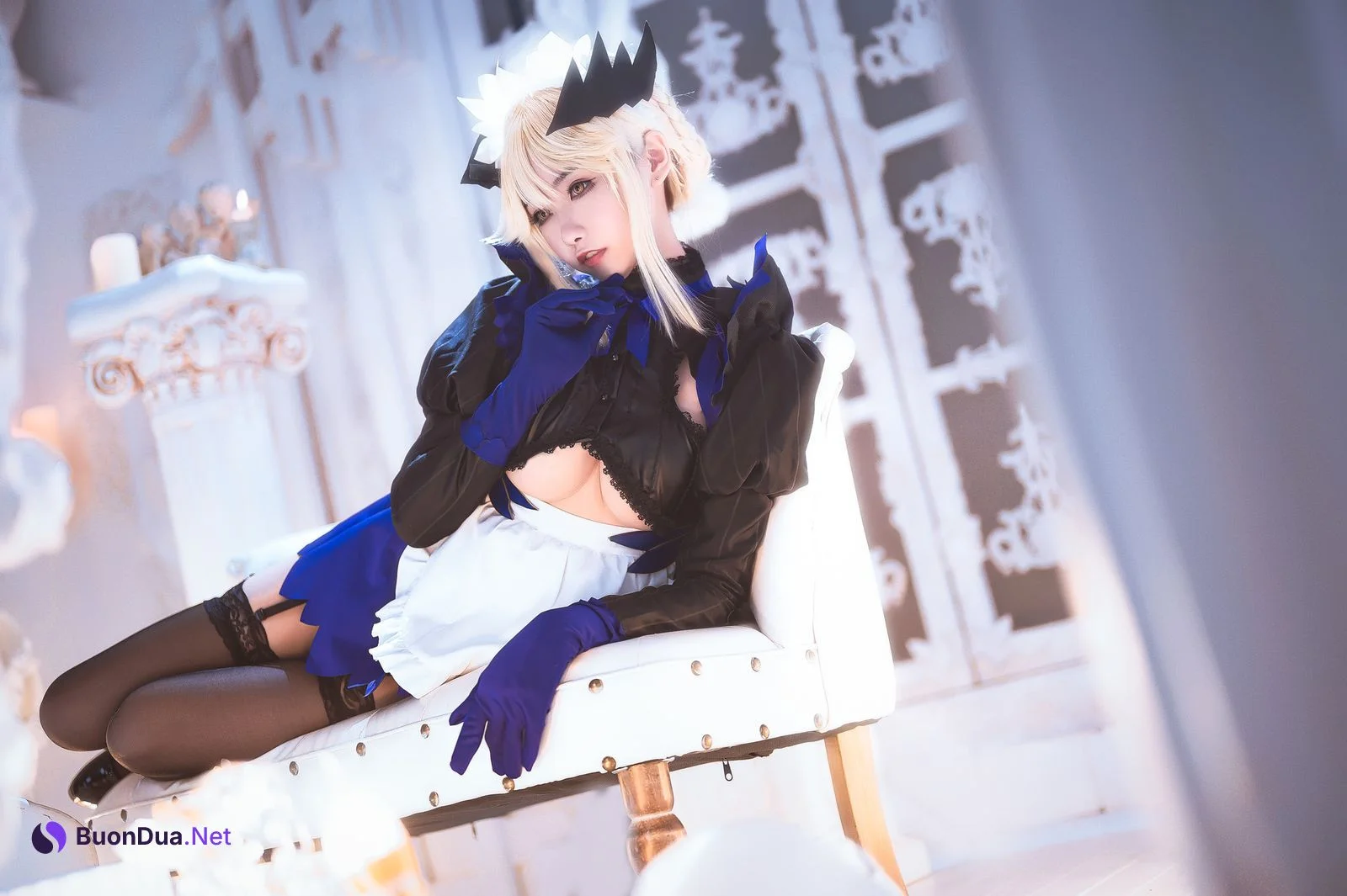 [Momoko葵葵] Artoria Pendragon Alter 黑枪呆女仆 - Photo 9
