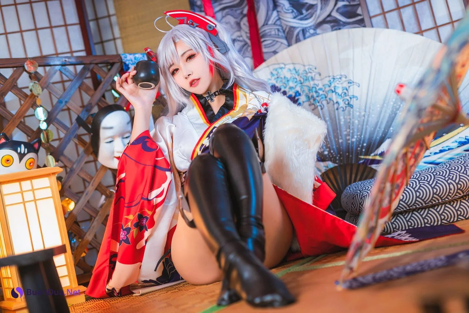 [Momoko葵葵] Prinz Eugen 欧根亲王 和服 - Photo 13