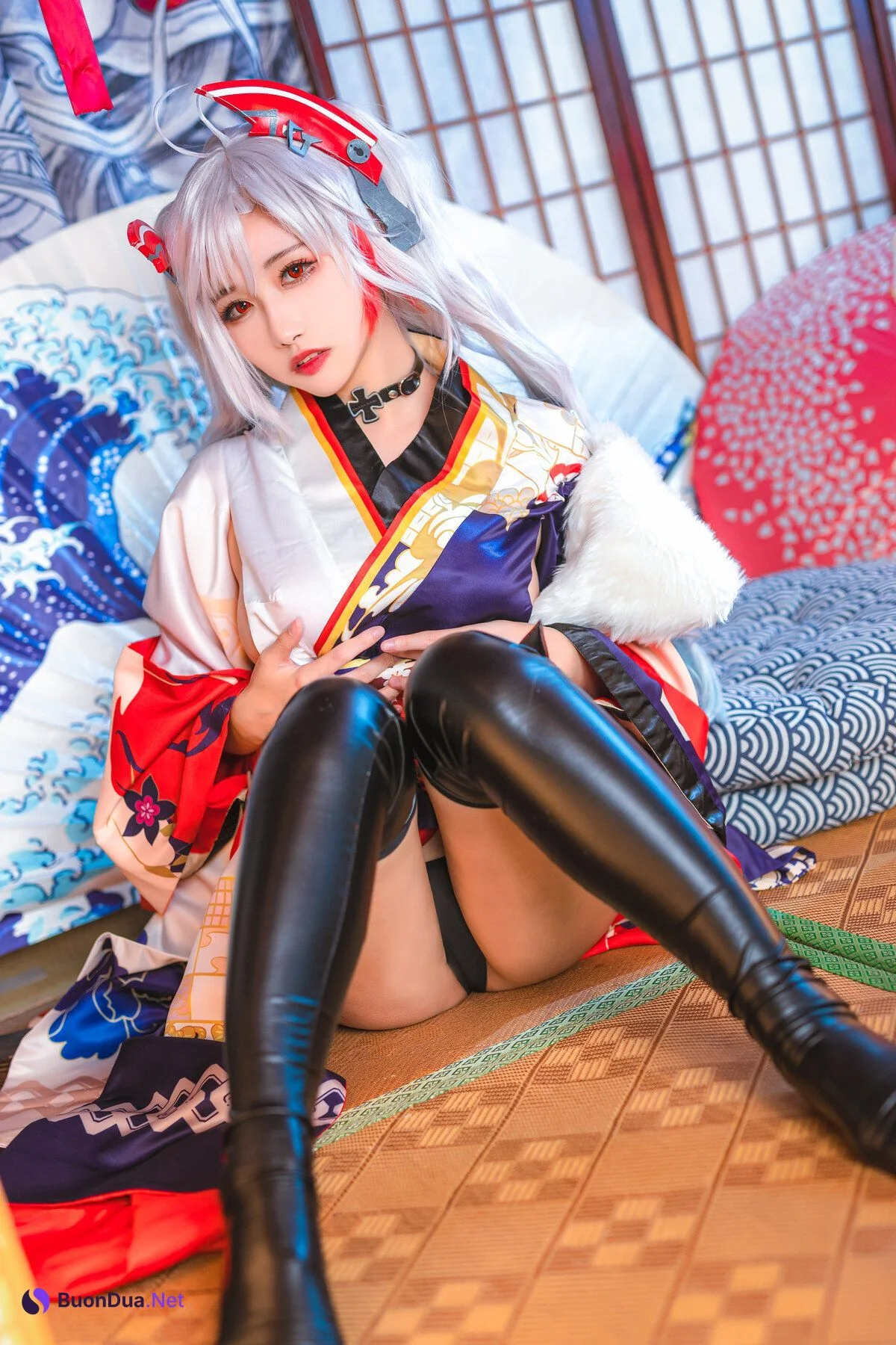 [Momoko葵葵] Prinz Eugen 欧根亲王 和服 - Photo 15