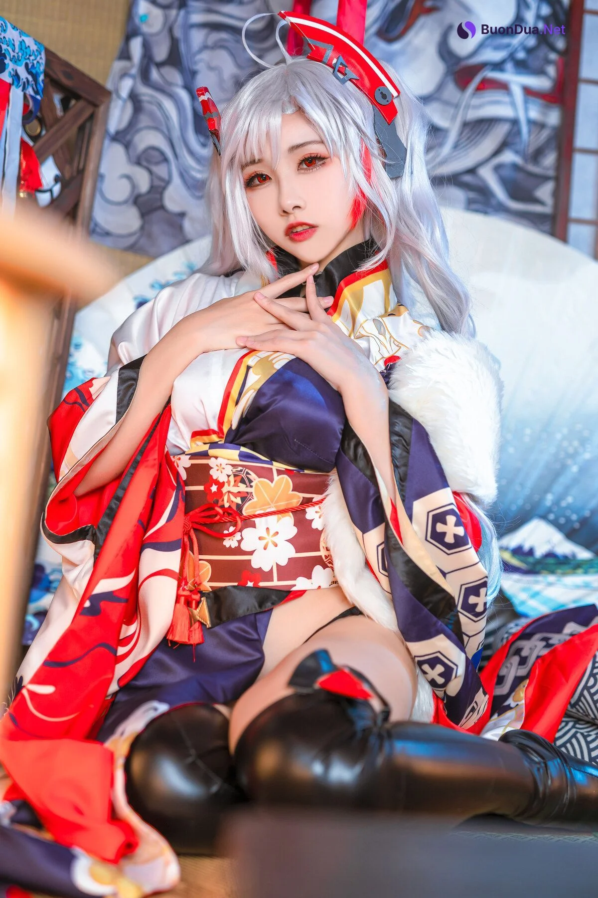 [Momoko葵葵] Prinz Eugen 欧根亲王 和服 - Photo 18