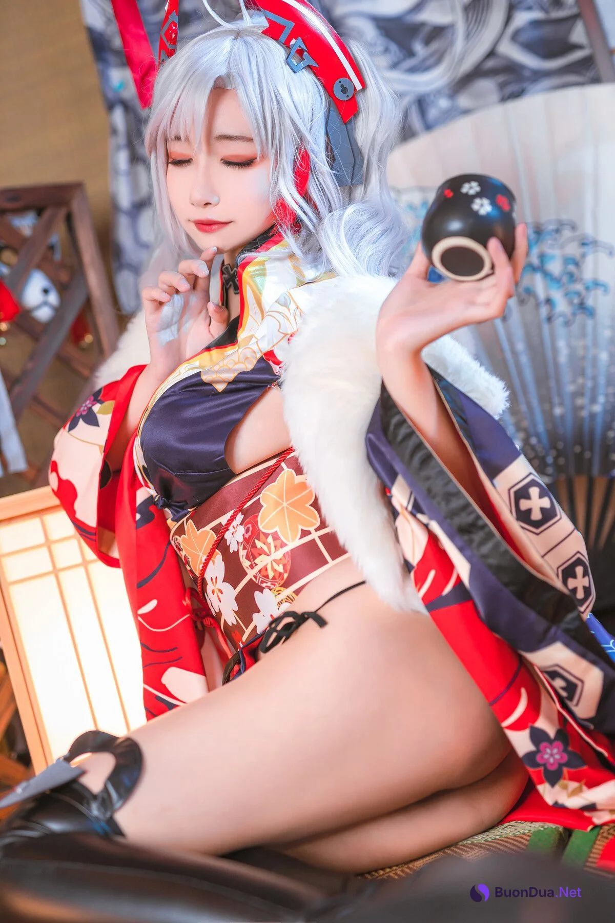 [Momoko葵葵] Prinz Eugen 欧根亲王 和服 - Photo 4