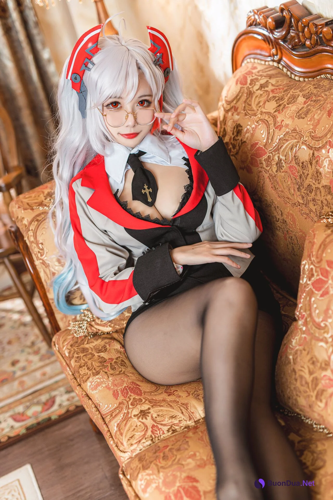 [Momoko葵葵] Prinz Eugen 欧根亲王 Teacher Ver. - Photo 7