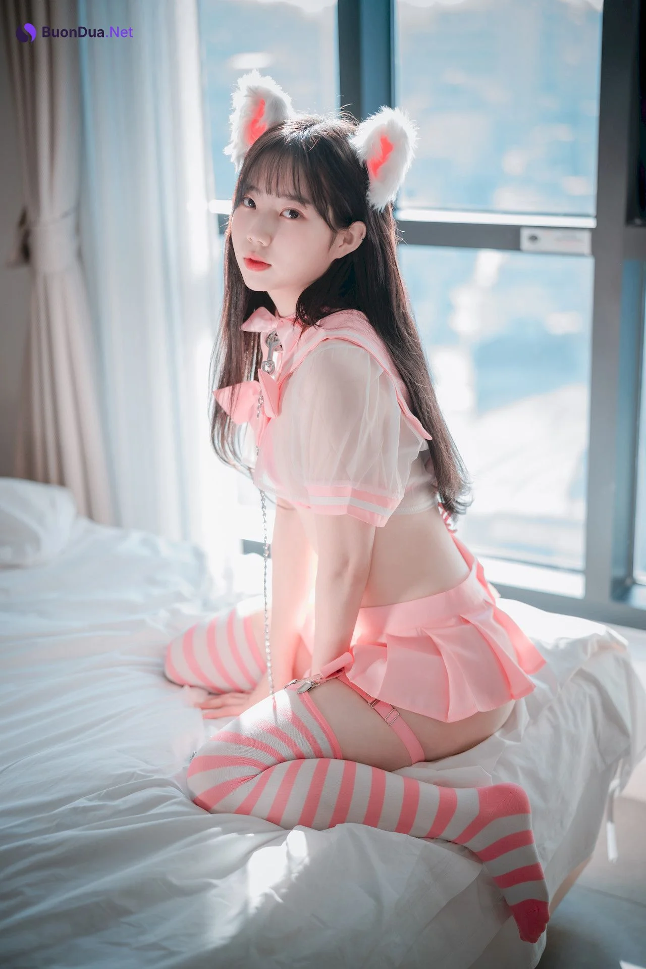 Myua 뮤아, [DJAWA] Catgirl in Pink Set.01 - Photo 4