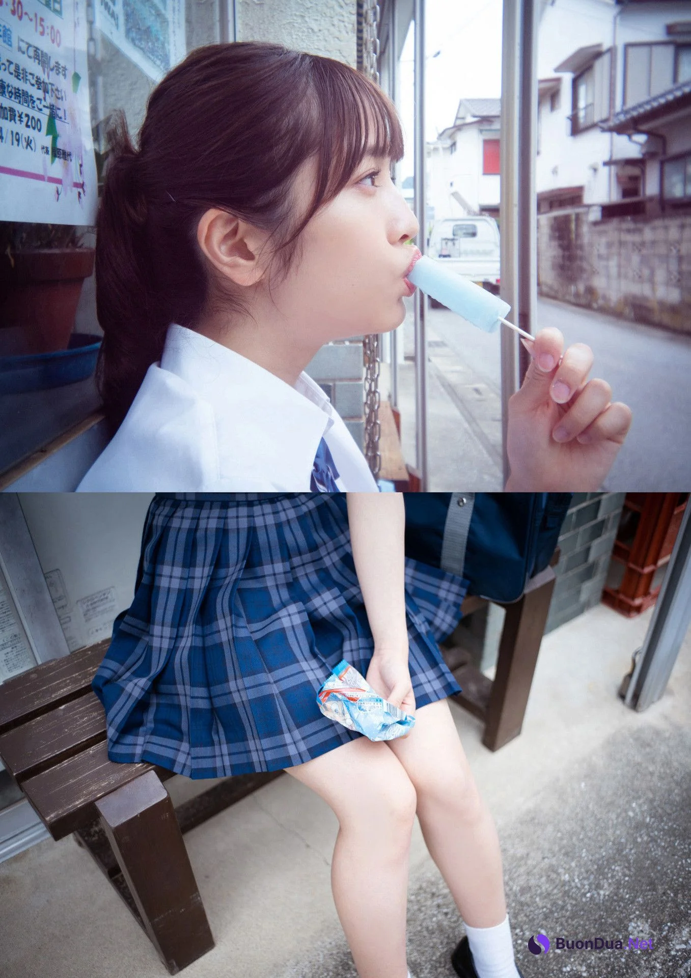 Nanako Kurosaki 黒嵜菜々子, 写真集 Gテレデジタル！ セーラー服を 脱がけないで！！ Set.02 - Photo 2