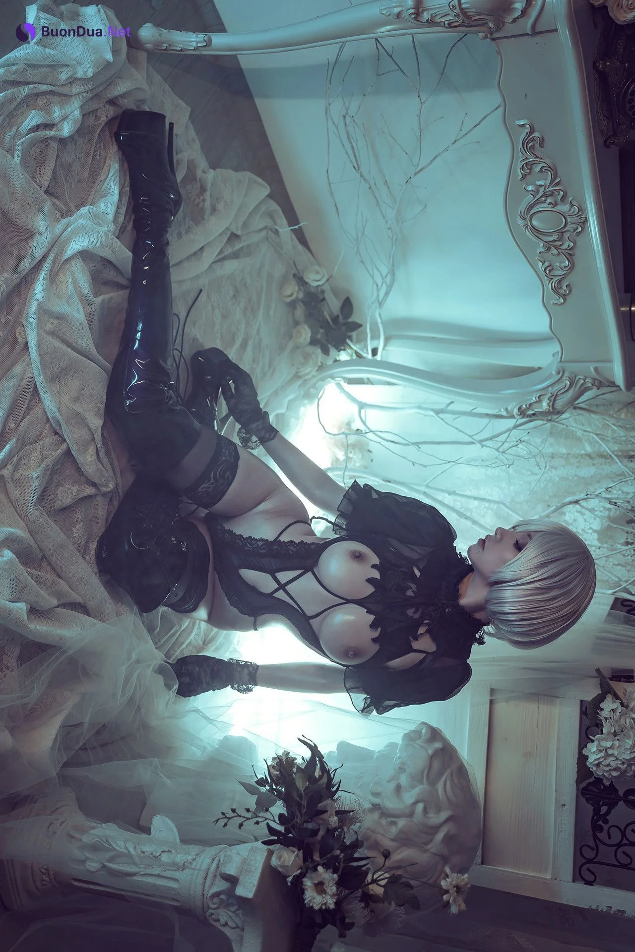 Nekokoyoshi 爆机少女喵小吉, 写真集 2B (NieR) Black Bride - Photo 11