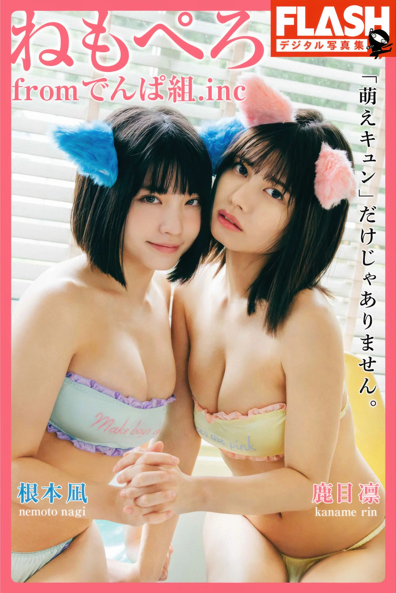 Nemoto Nagi 根本凪, Rin Kaname 鹿目凛, from でんぱ組.inc 写真集 ねもぺろ 「萌えキュン」 だけじゃありません。 Set.01