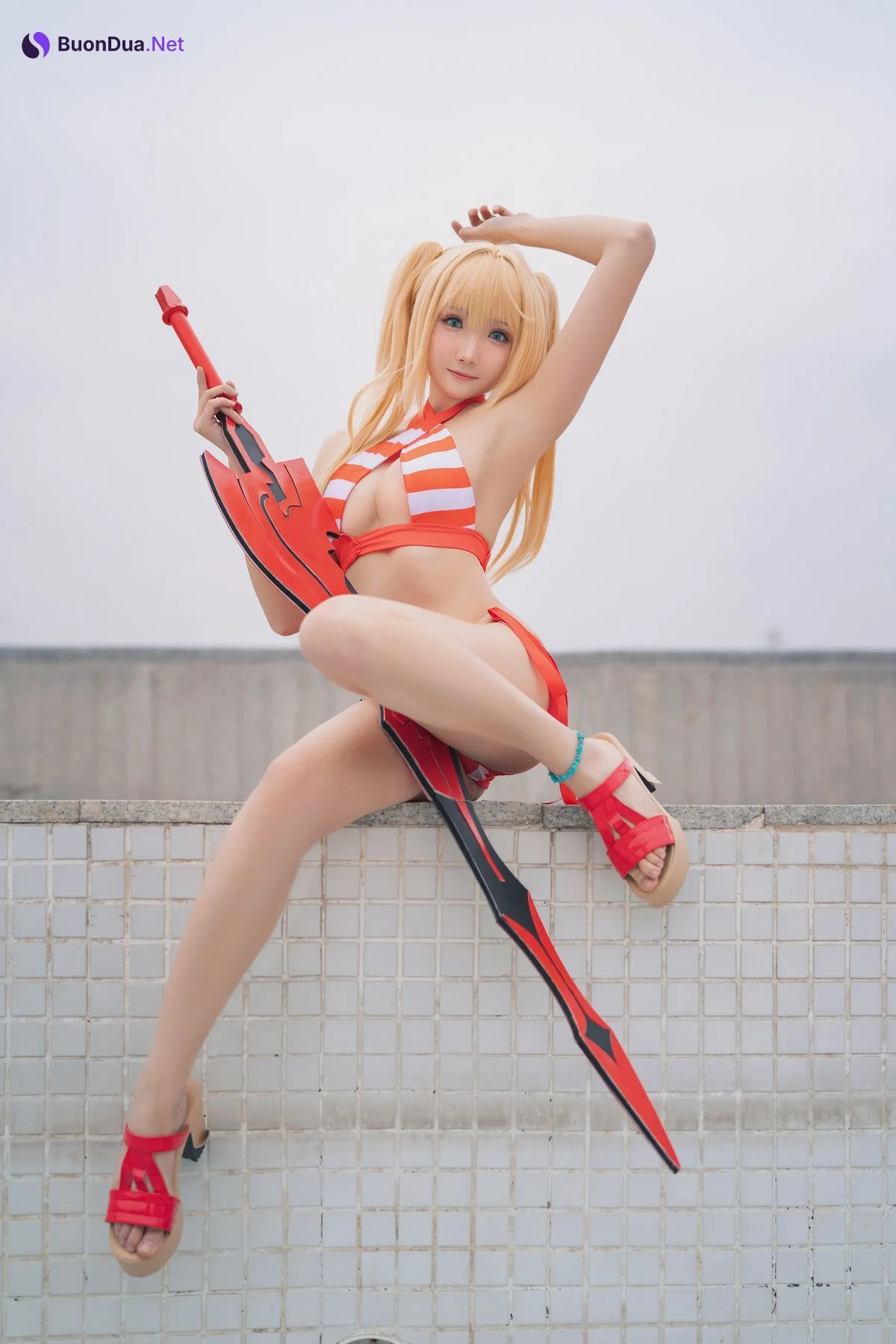 [瓜希酱] 尼禄水着 Nero Swimsuit - Photo 11