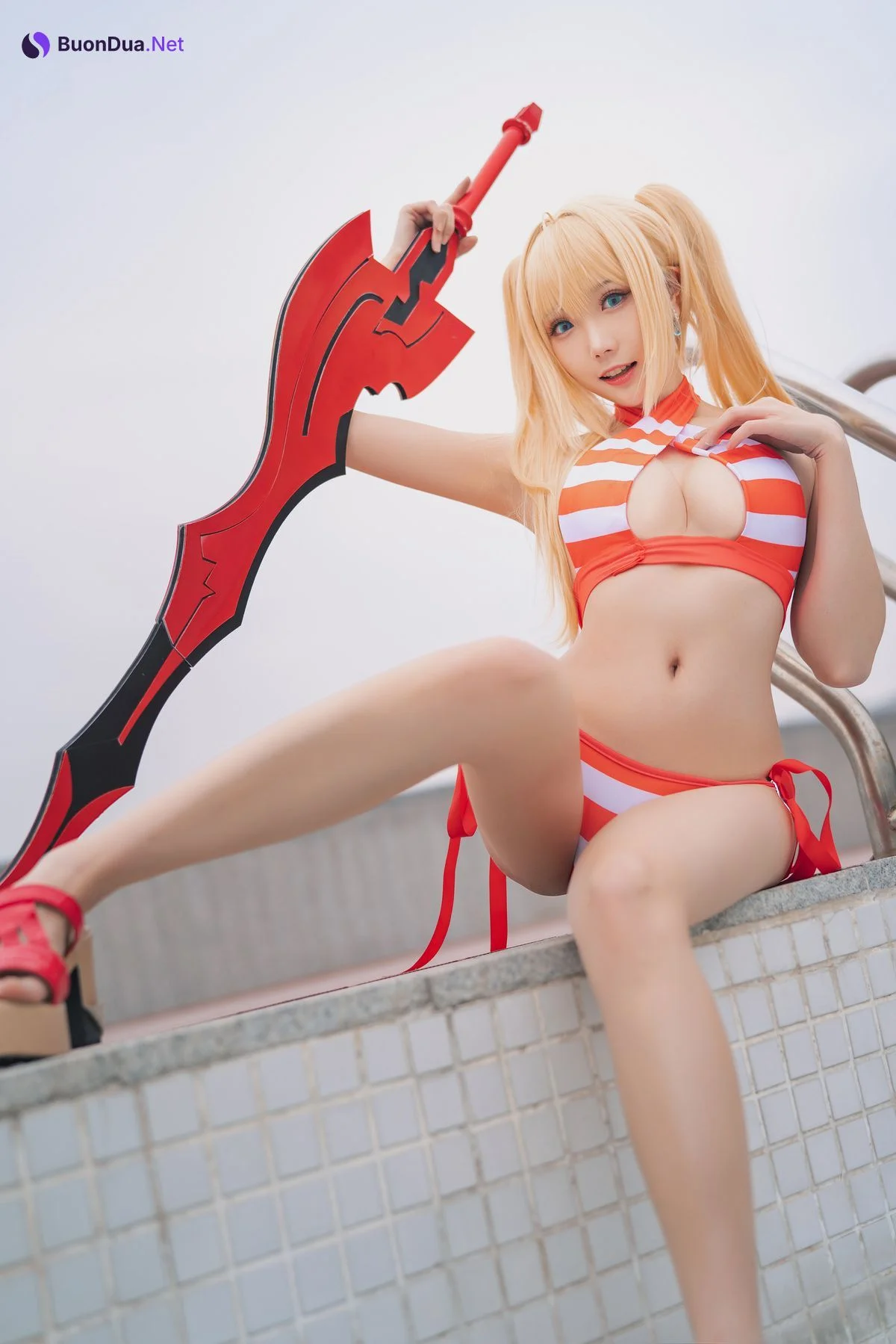 [瓜希酱] 尼禄水着 Nero Swimsuit - Photo 13