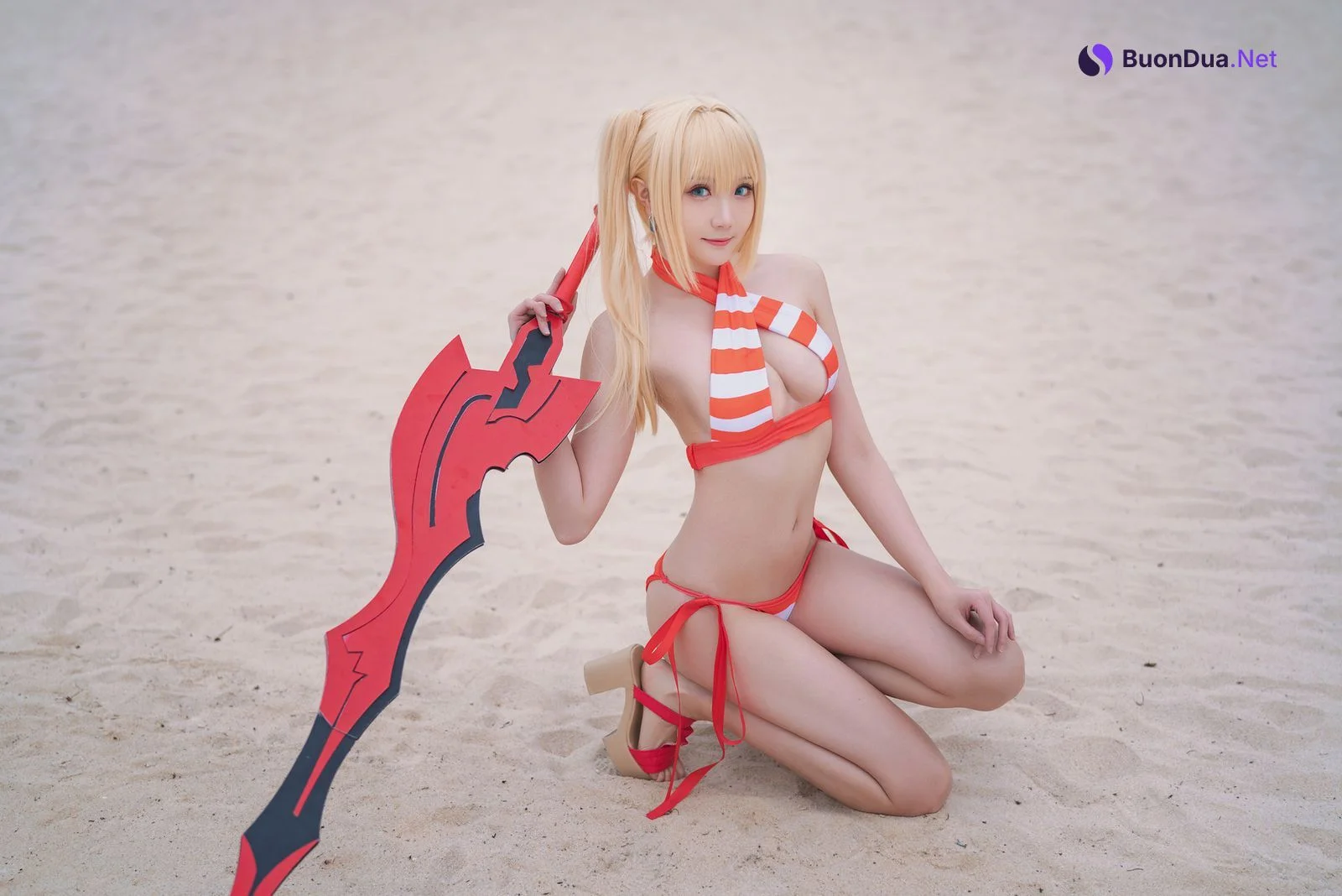 [瓜希酱] 尼禄水着 Nero Swimsuit - Photo 14