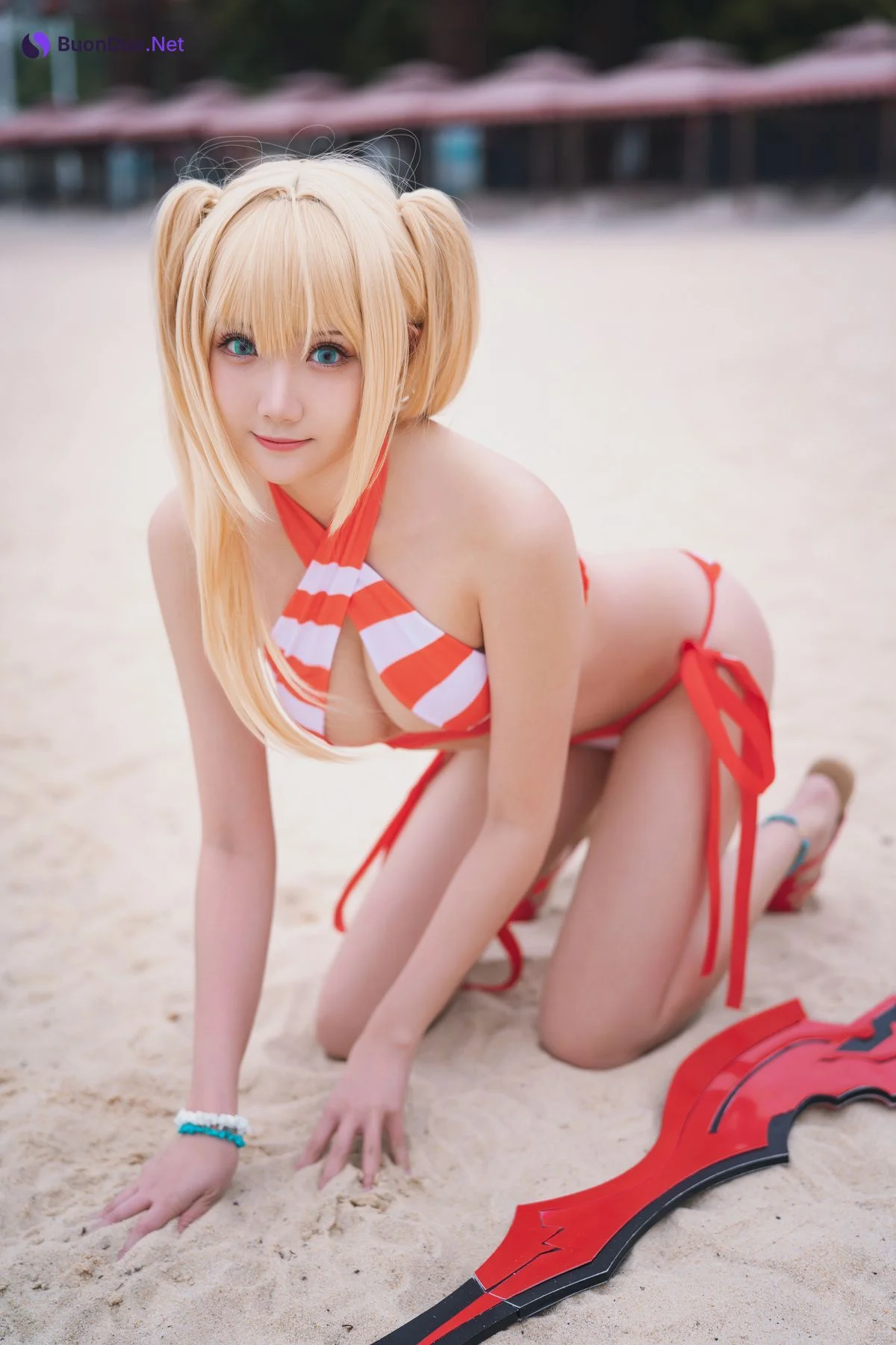 [瓜希酱] 尼禄水着 Nero Swimsuit - Photo 17