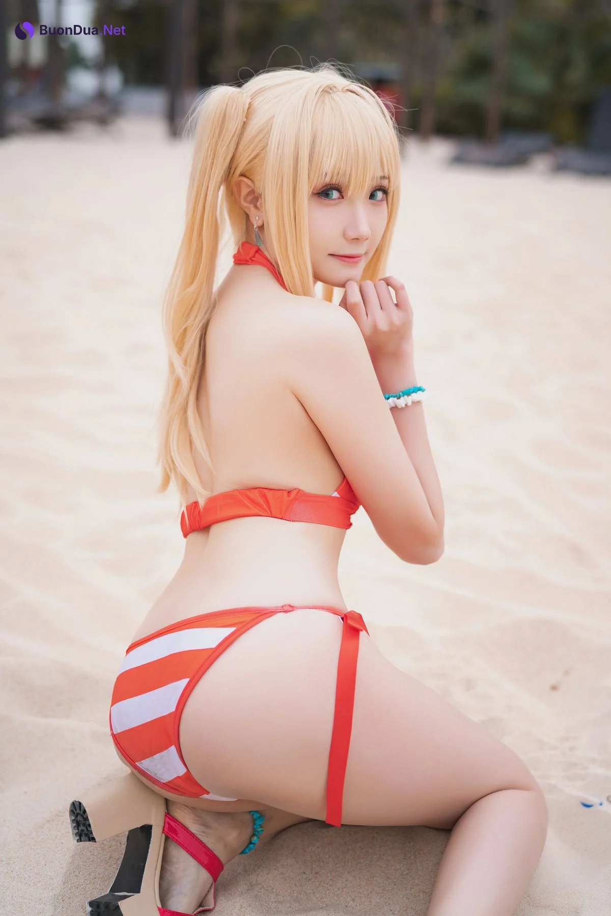 [瓜希酱] 尼禄水着 Nero Swimsuit - Photo 18