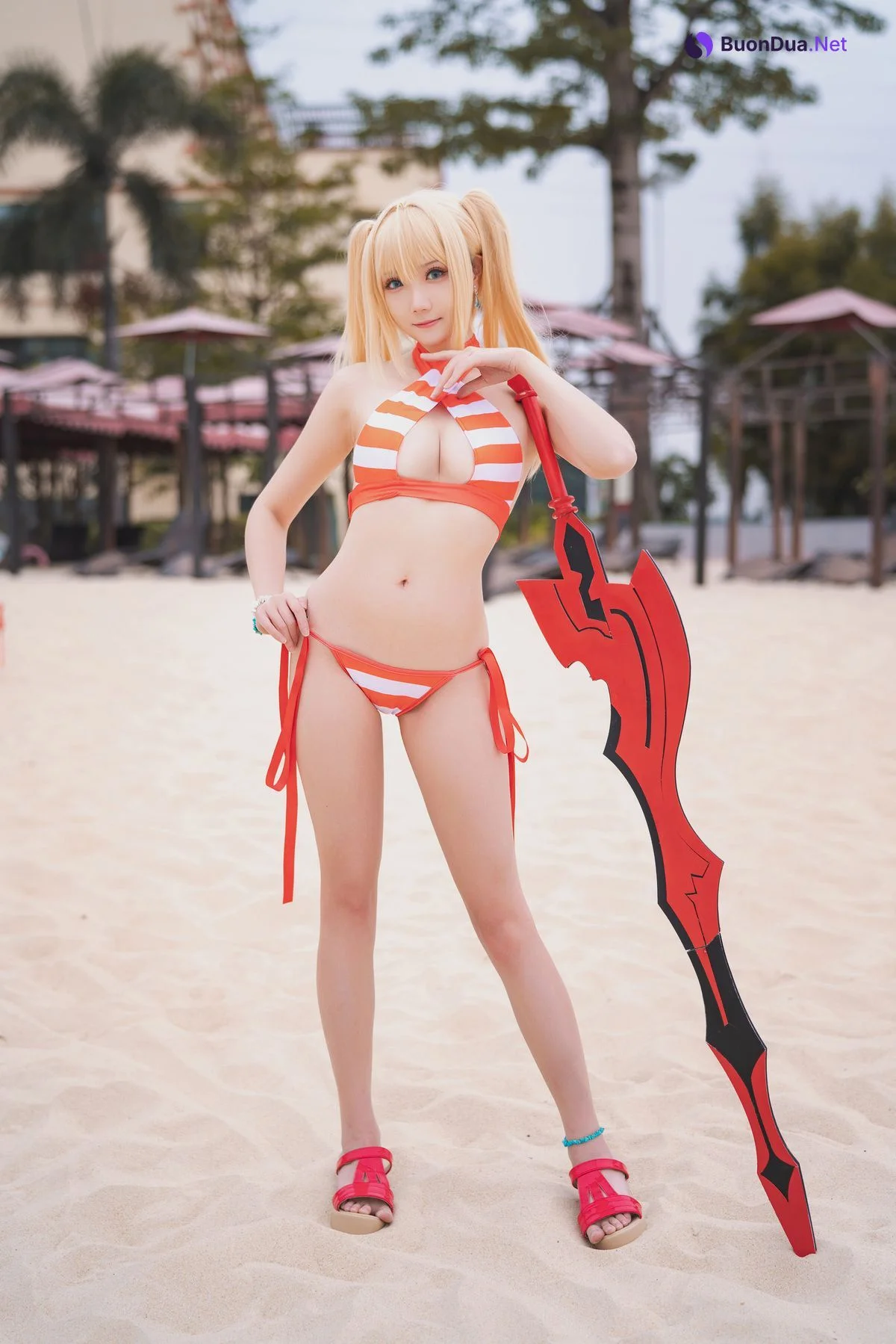 [瓜希酱] 尼禄水着 Nero Swimsuit - Photo 20