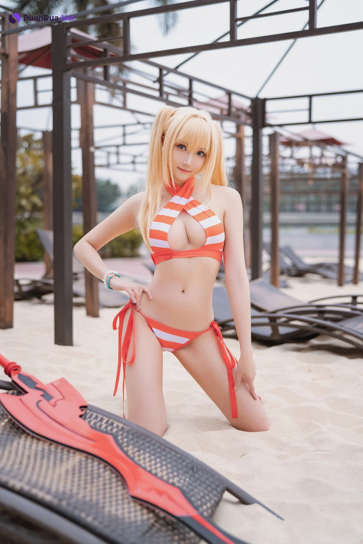 [瓜希酱] 尼禄水着 Nero Swimsuit - Photo 6