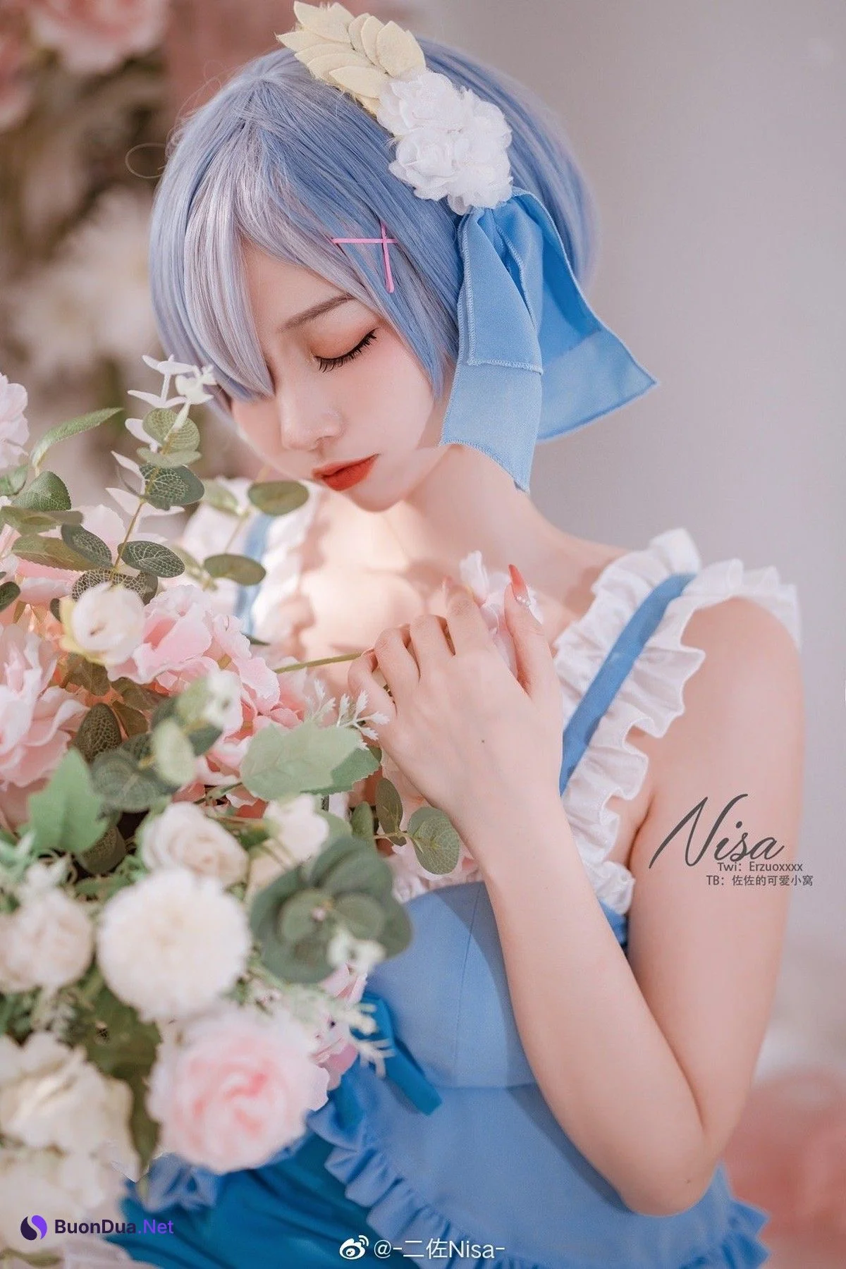二佐Nisa Cosplay 蕾姆 - Photo 12