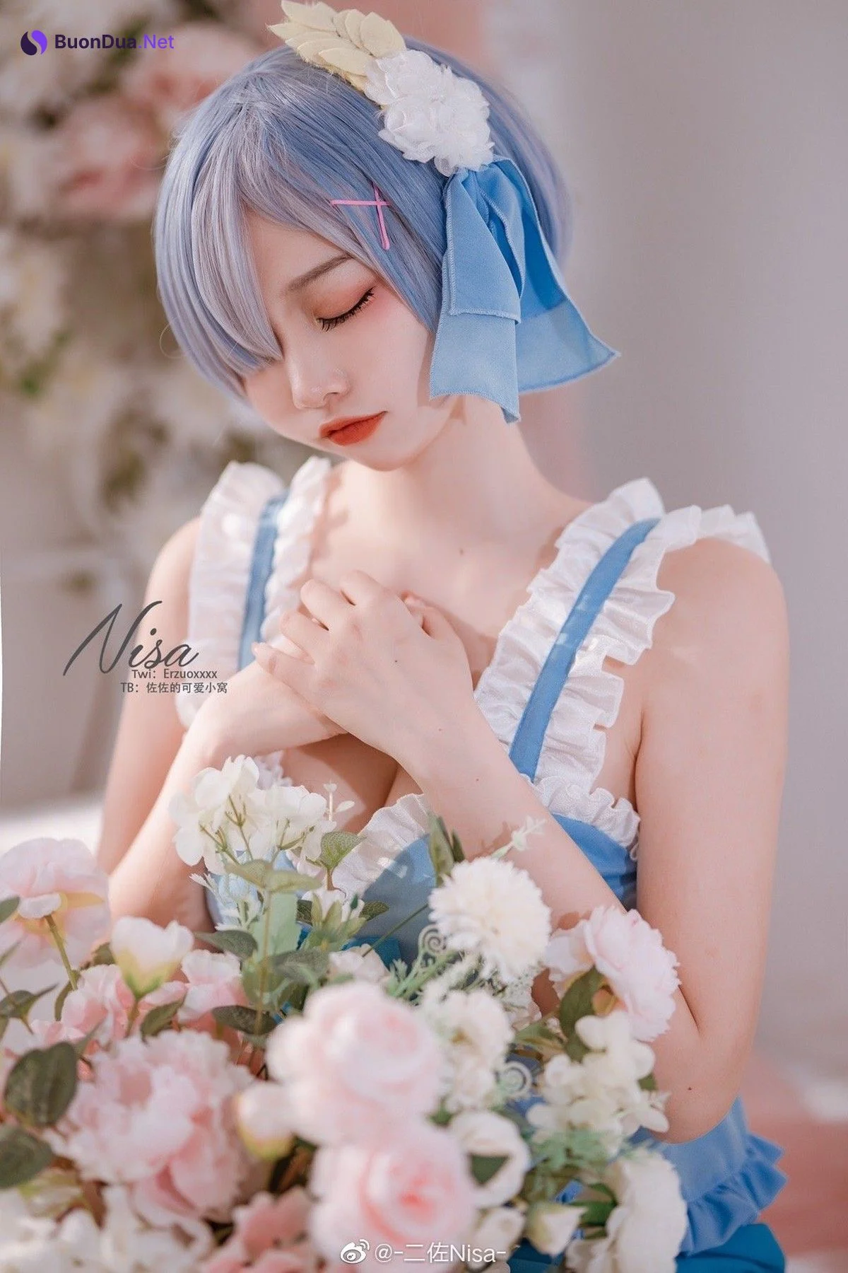 二佐Nisa Cosplay 蕾姆 - Photo 14