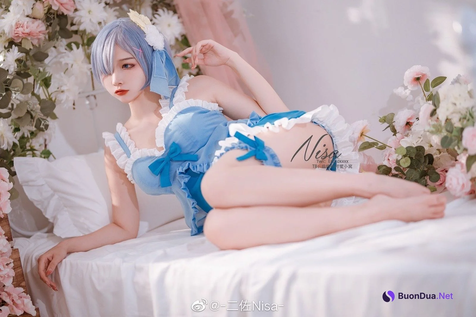 二佐Nisa Cosplay 蕾姆 - Photo 15