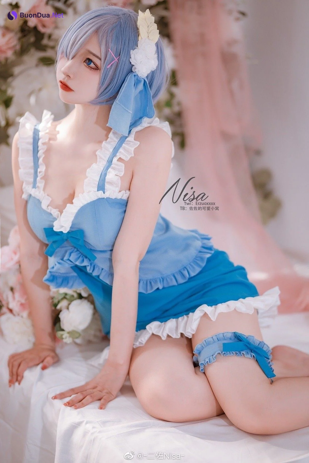 二佐Nisa Cosplay 蕾姆 - Photo 16