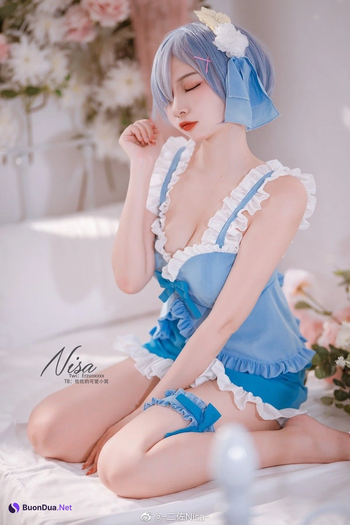 二佐Nisa Cosplay 蕾姆 - Photo 17