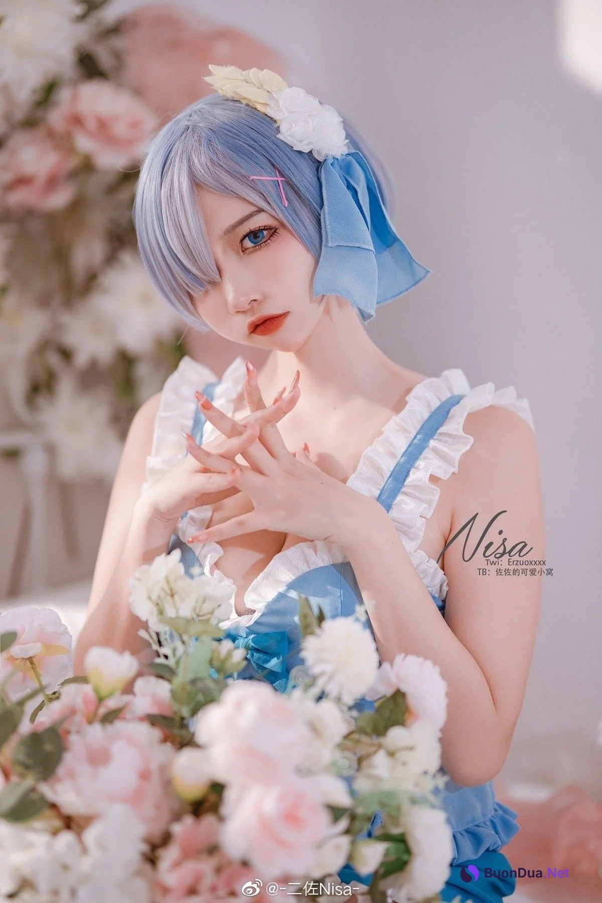 二佐Nisa Cosplay 蕾姆 - Photo 3