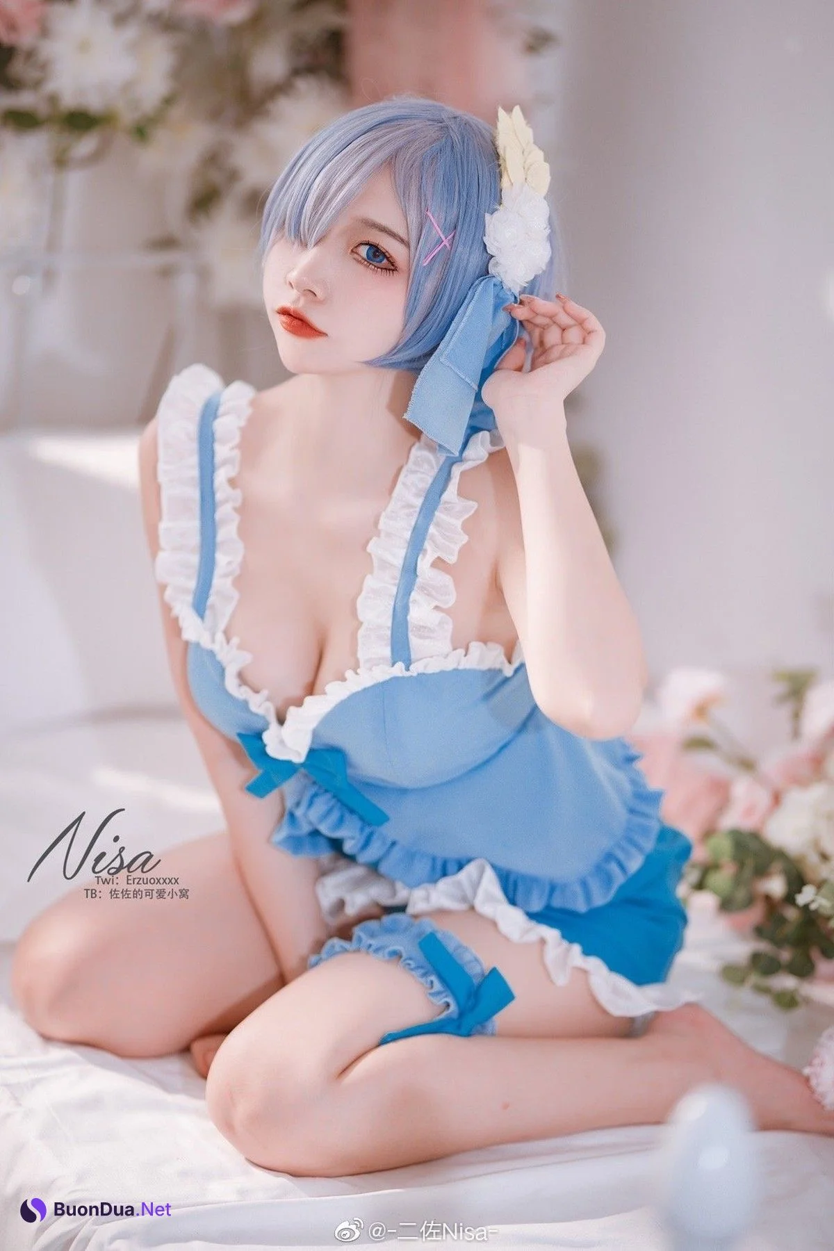 二佐Nisa Cosplay 蕾姆 - Photo 5