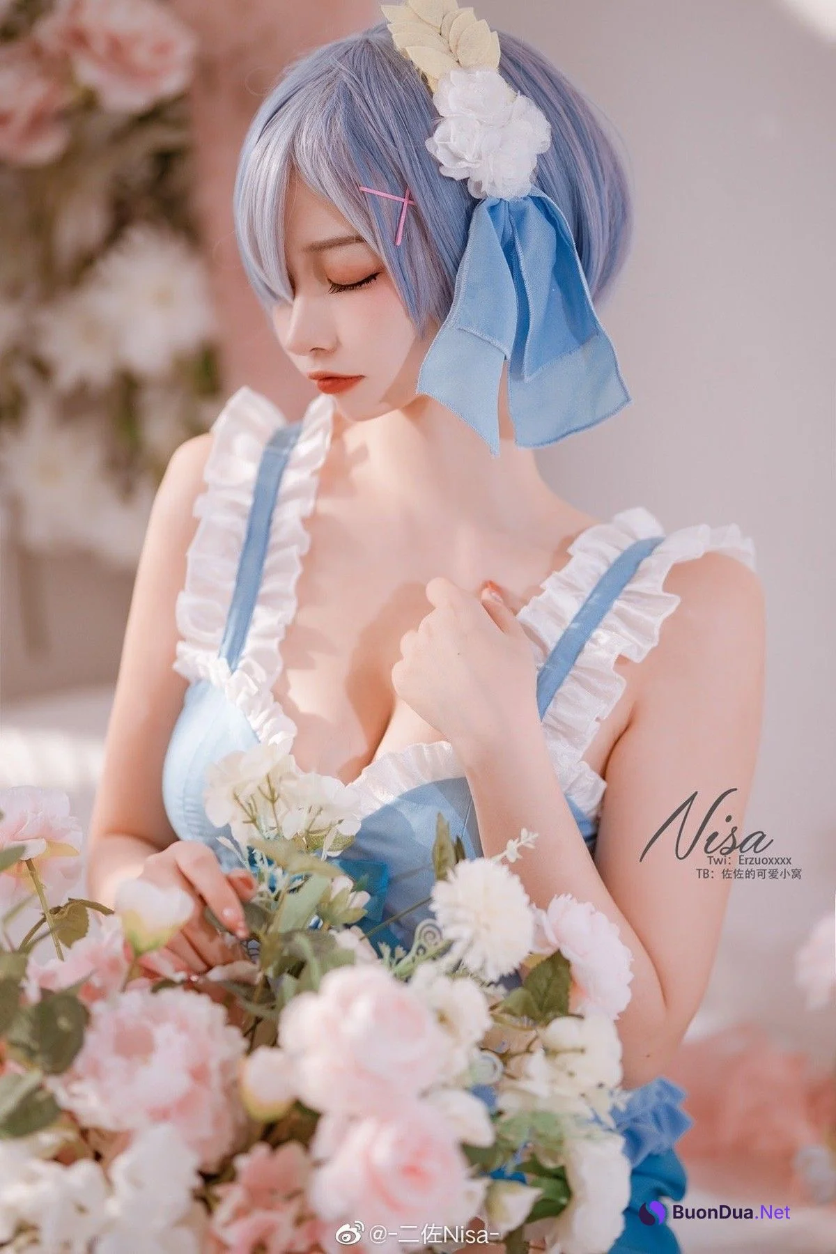 二佐Nisa Cosplay 蕾姆 - Photo 6