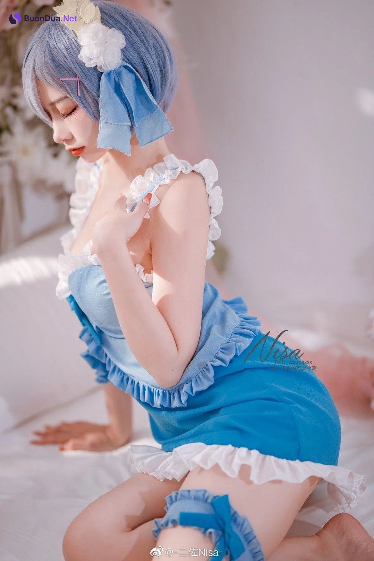 二佐Nisa Cosplay 蕾姆 - Photo 7