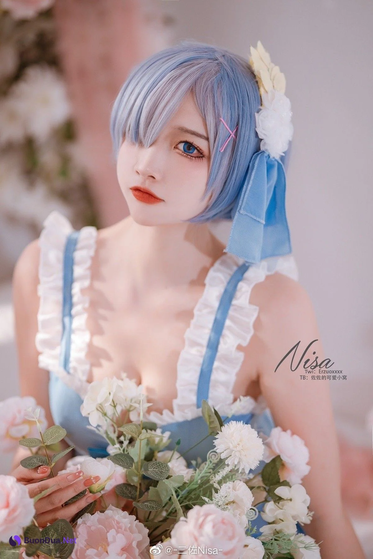 二佐Nisa Cosplay 蕾姆 - Photo 8