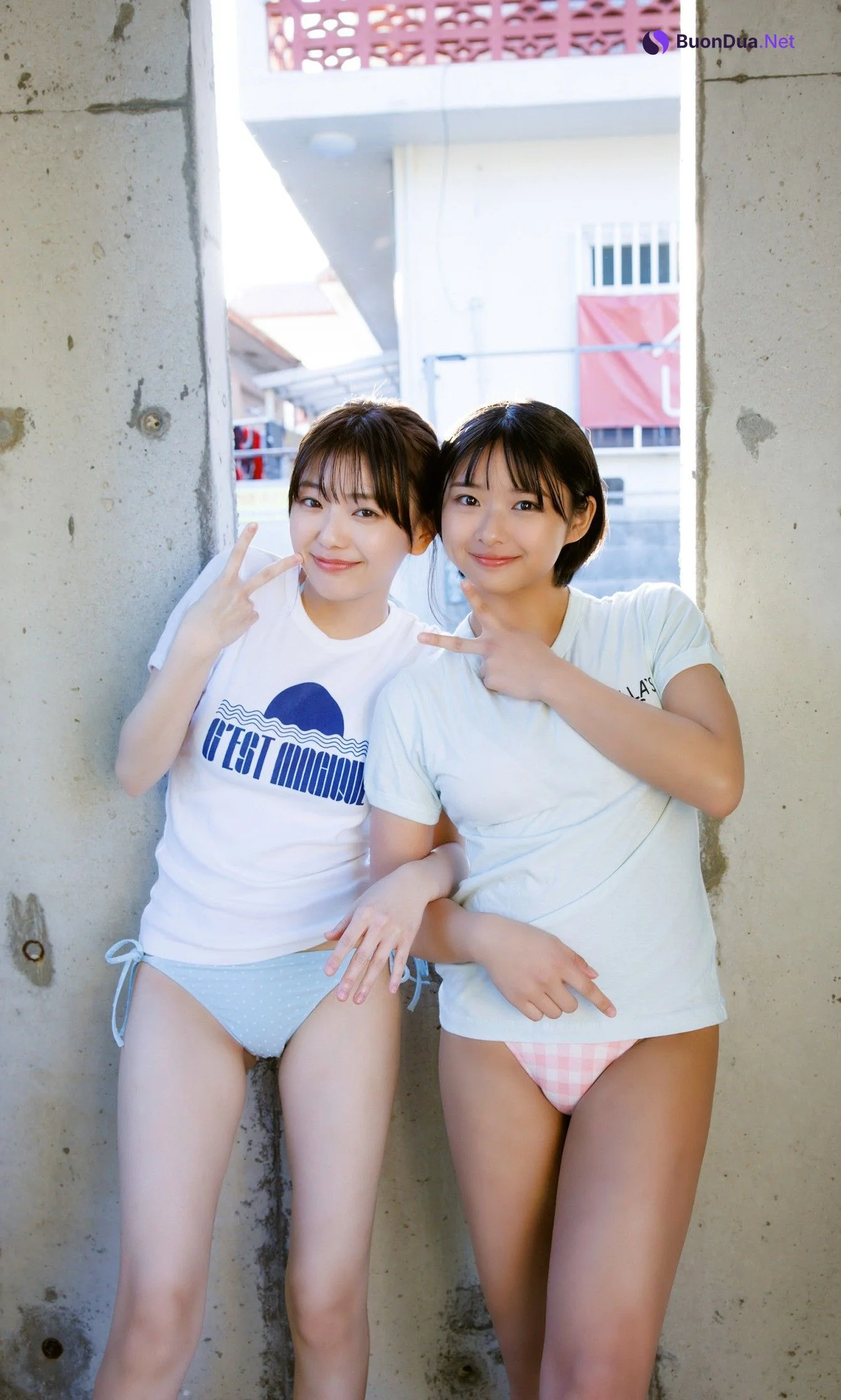 桑島海空 大熊杏優, 週プレ Photo Book 「seju4姉妹」 Set.02 - Photo 9