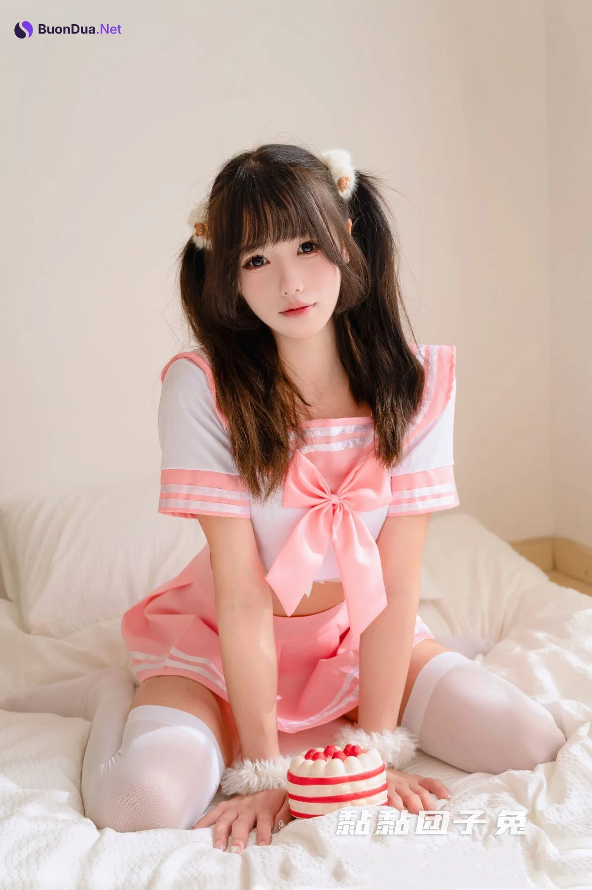 黏黏团子兔 Pink JK Joshi Kosei - Photo 2
