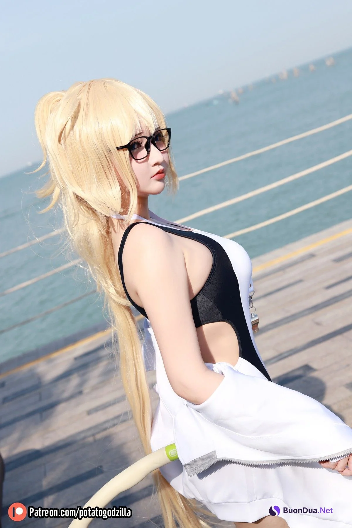 Potato Godzilla Cosplay Jeanne d’Arc Swimsuit - Photo 6