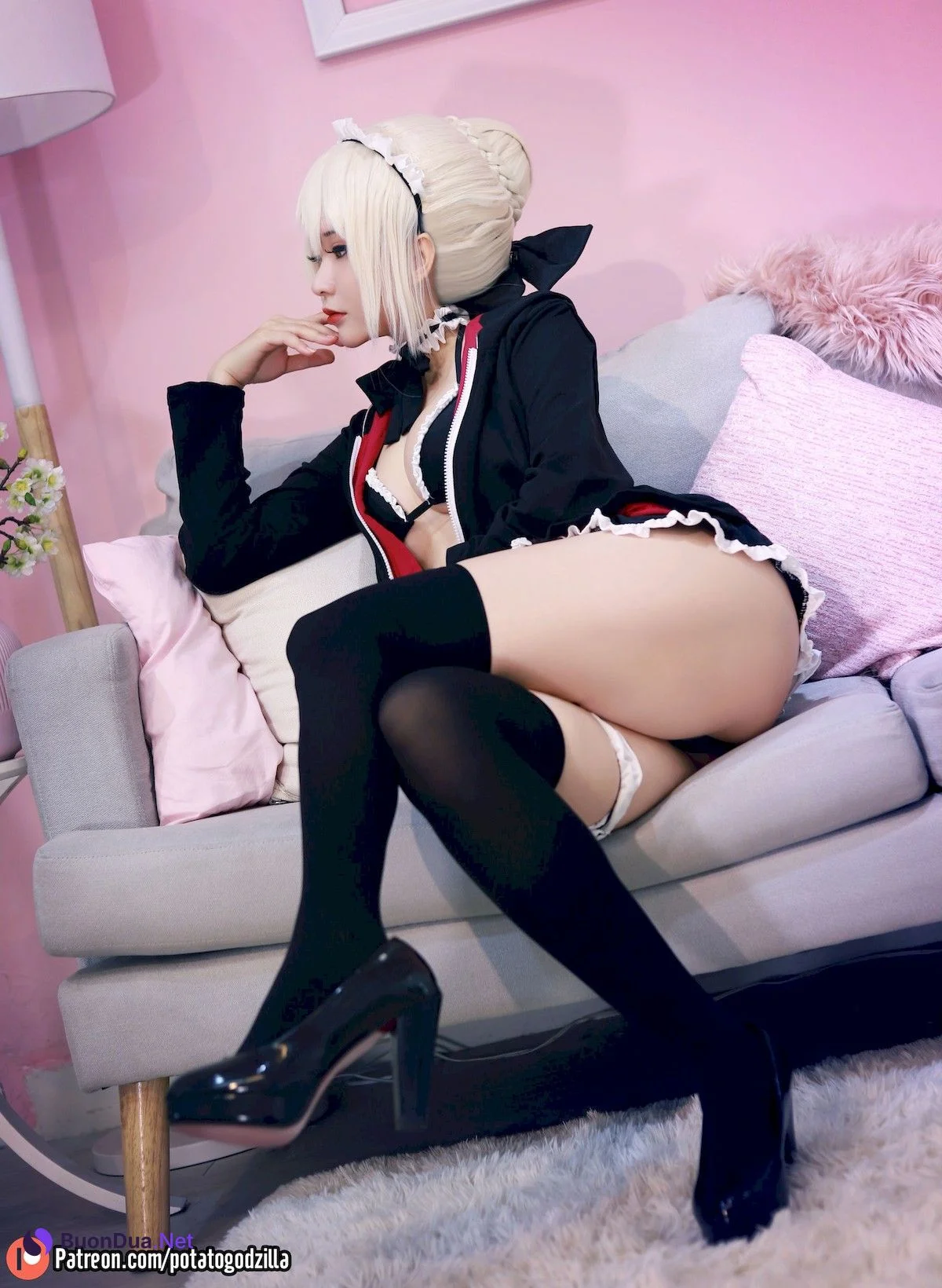 Potato Godzilla Cosplay セイバーオルタ メイド Ver. - Photo 13