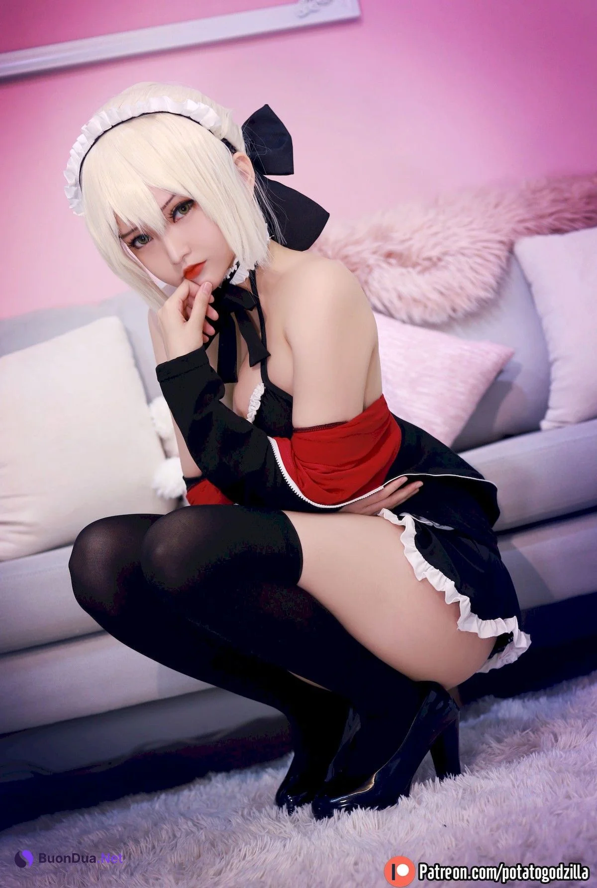 Potato Godzilla Cosplay セイバーオルタ メイド Ver. - Photo 16