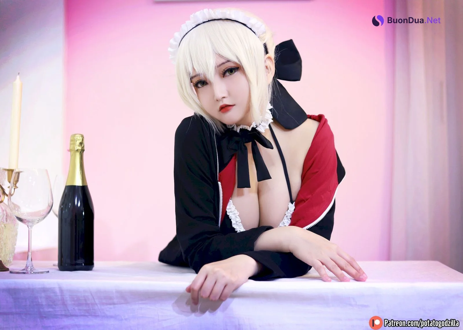 Potato Godzilla Cosplay セイバーオルタ メイド Ver. - Photo 4